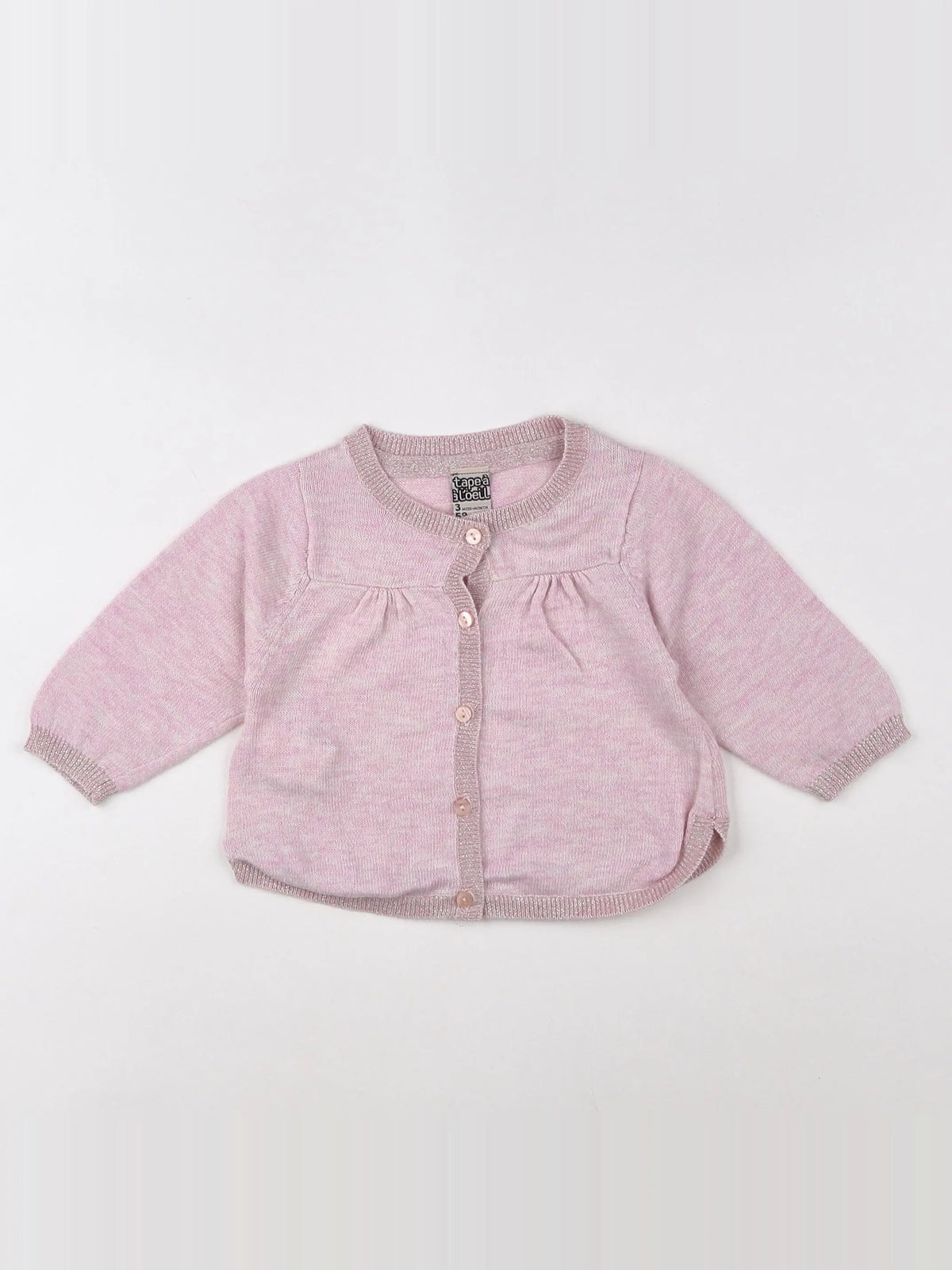 Tape à l'oeil - gilet rose - 3 mois