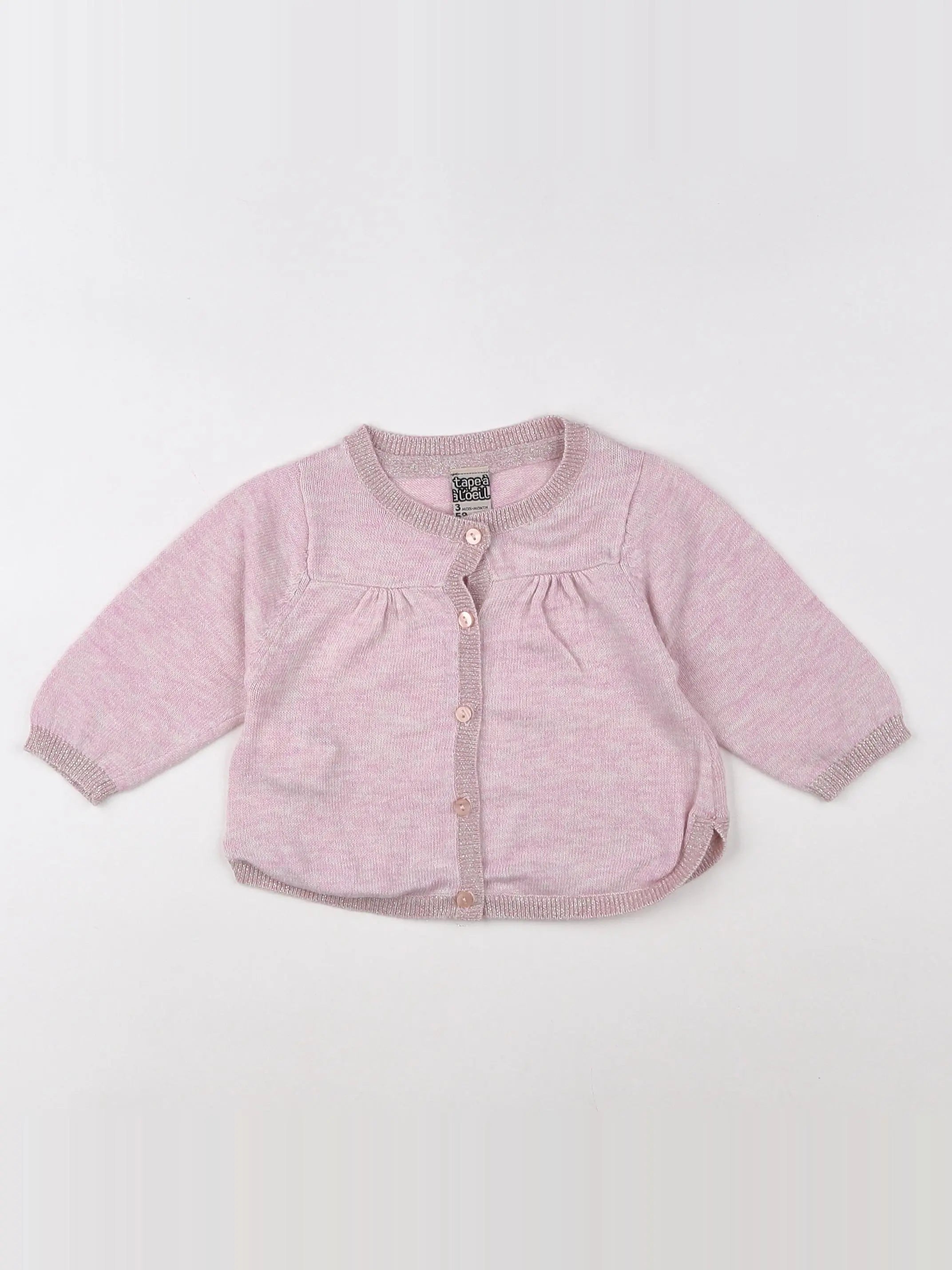 Tape à l'oeil - gilet rose - 3 mois