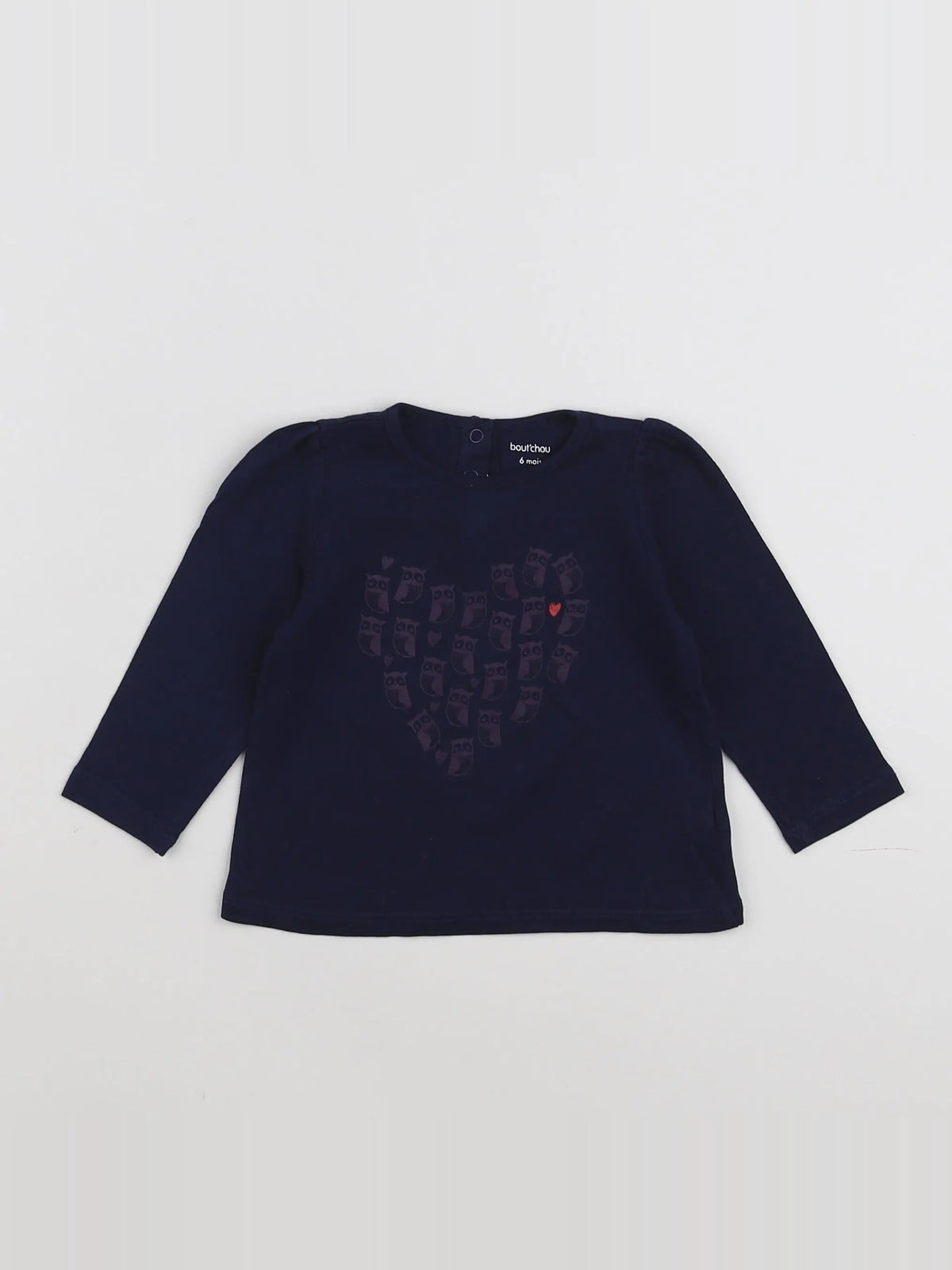 Boutchou - tee-shirt bleu - 6 mois