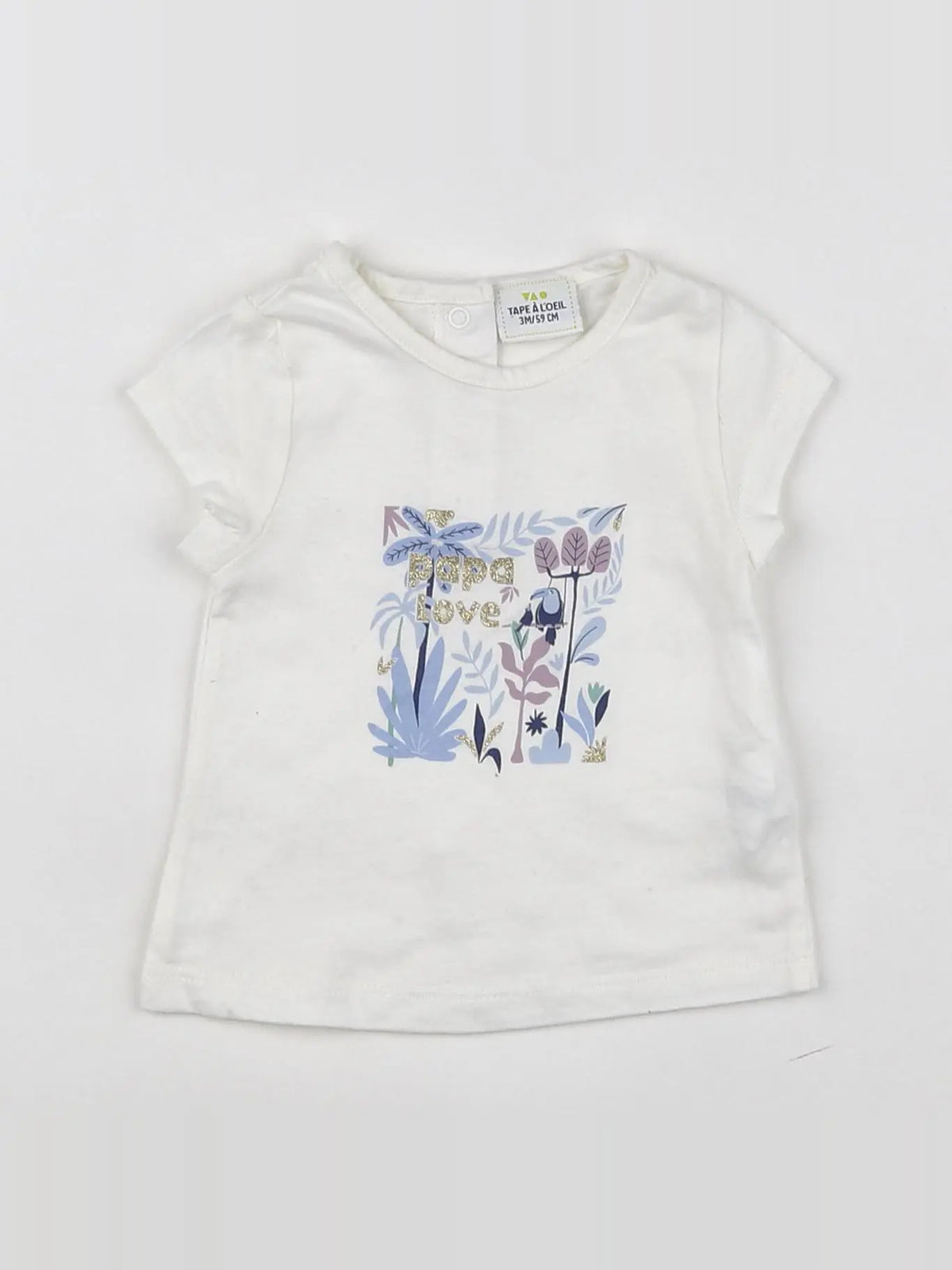 Tape à l'oeil - tee-shirt blanc - 3 mois