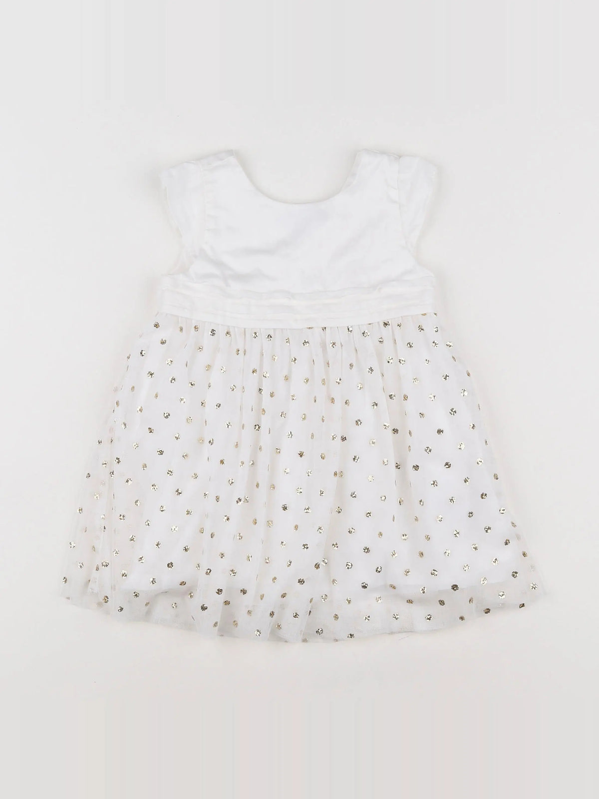 Petit Bateau - robe blanc - 18 mois