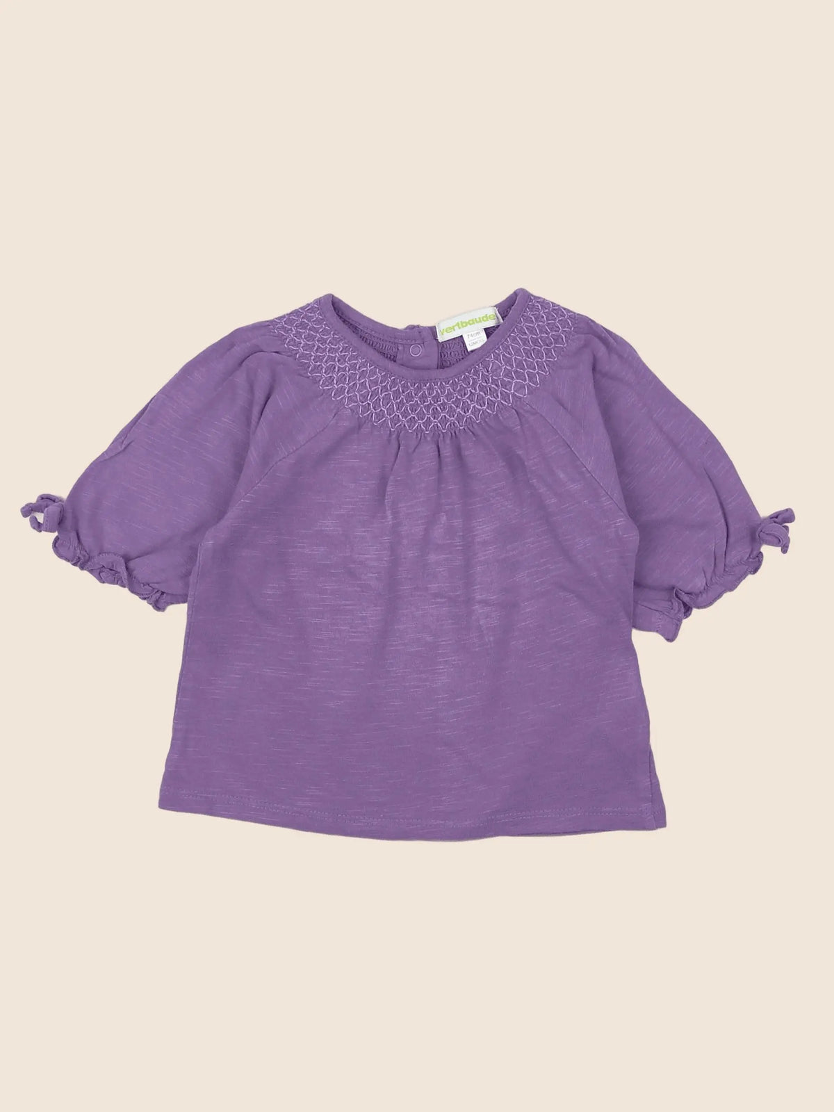 Vertbaudet - tee-shirt violet - 12 mois