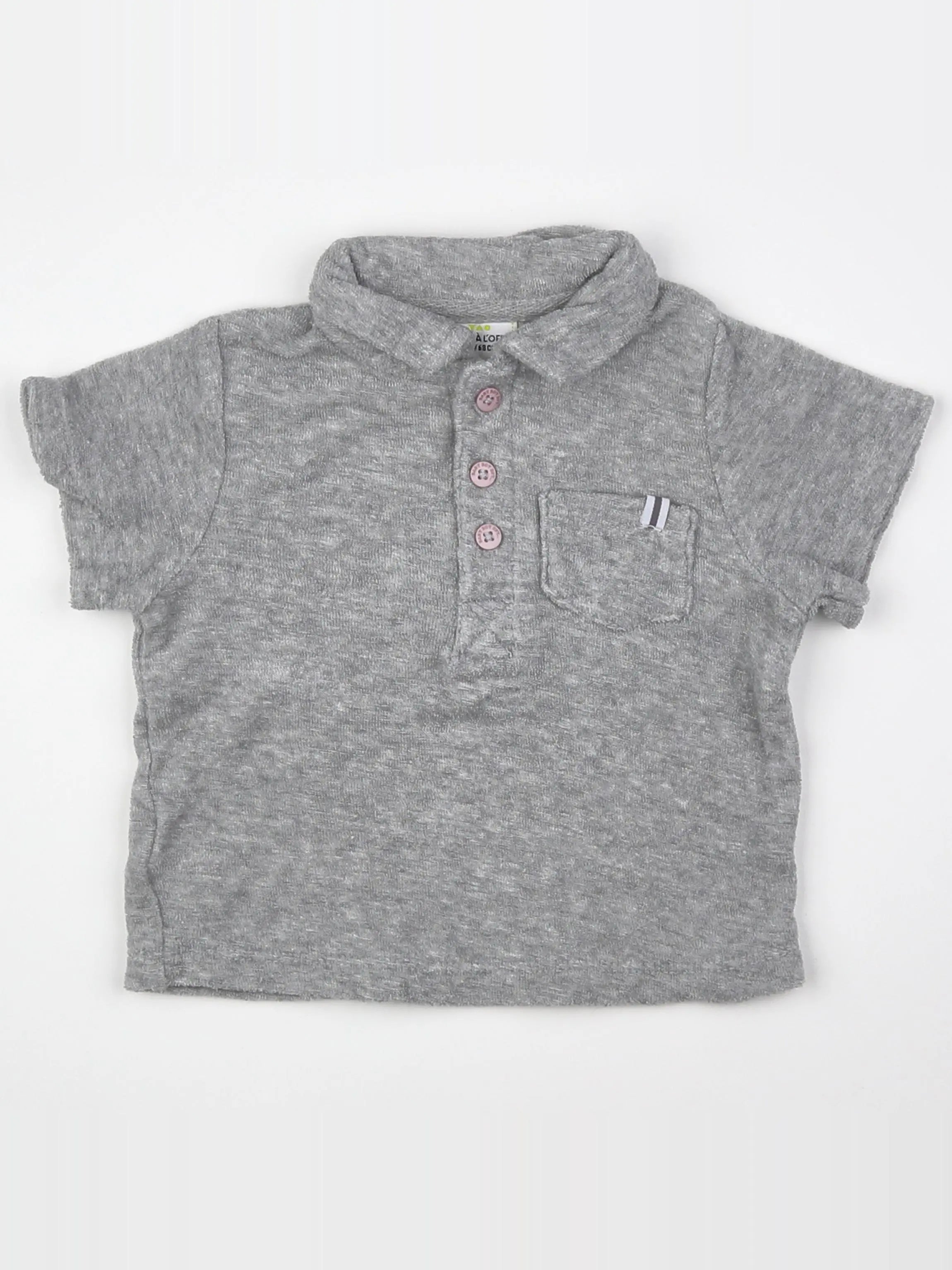 Tape à l'oeil - polo gris - 6 mois