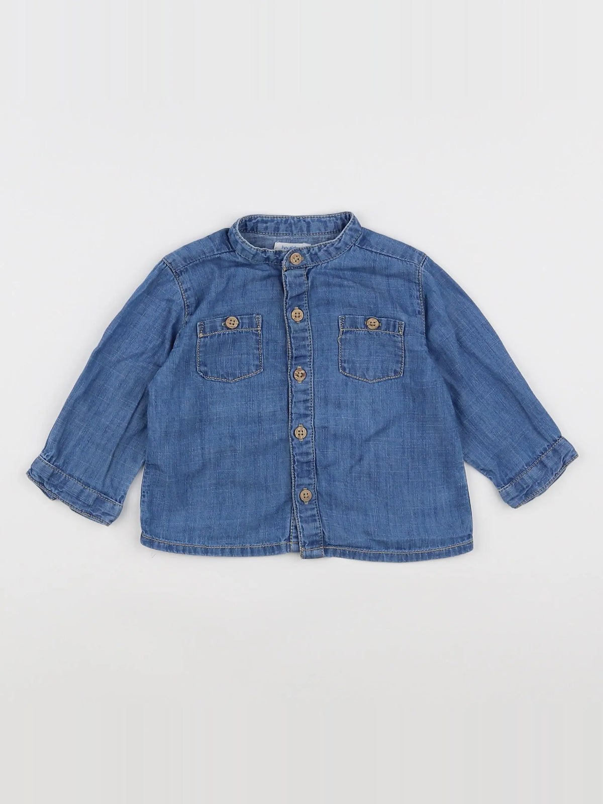 Boutchou - chemise bleu - 6 mois