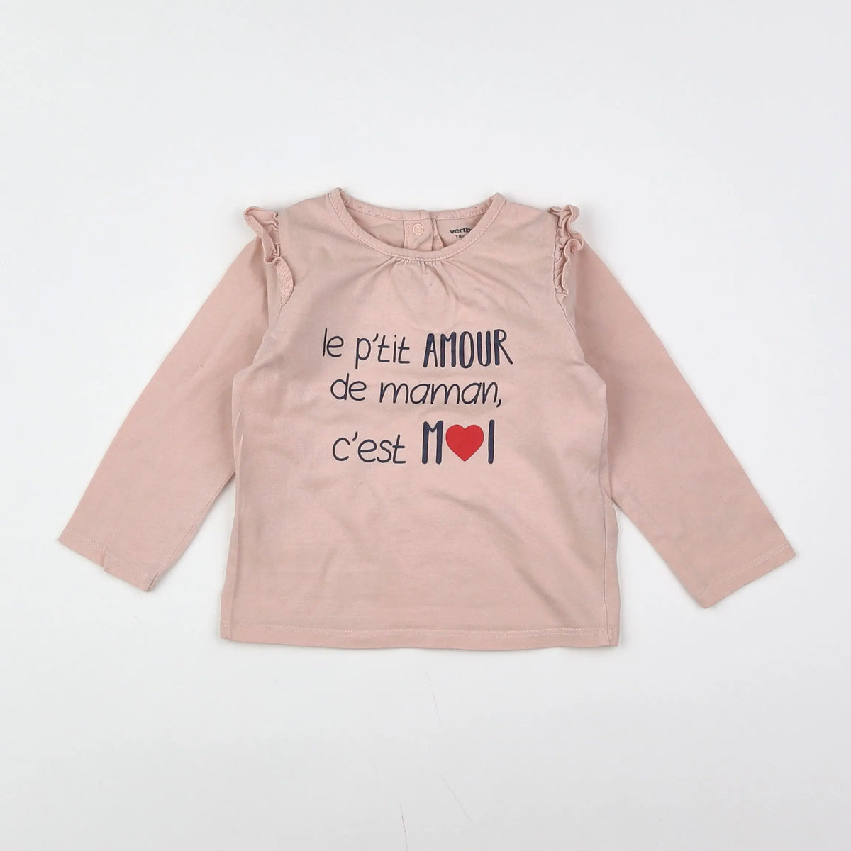 Vertbaudet - tee-shirt rose - 18 mois