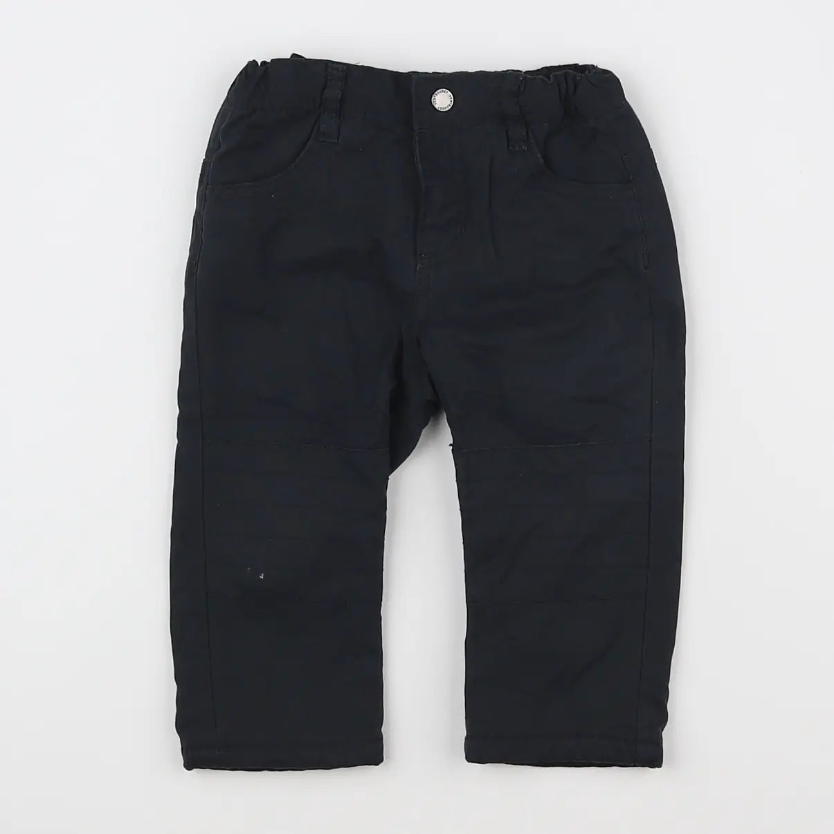 Vertbaudet - pantalon doublé noir - 12 mois