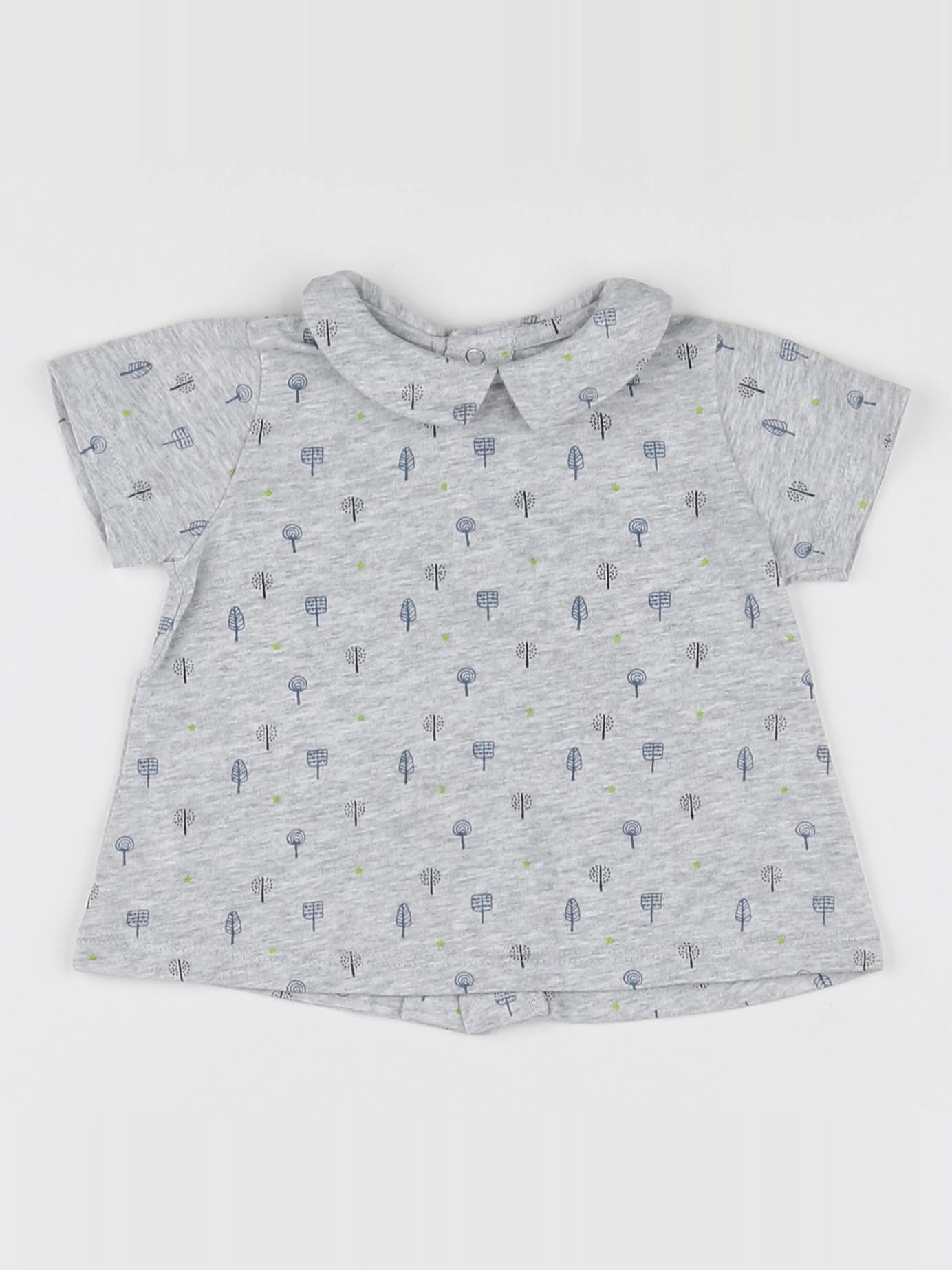 Boutchou - tee-shirt gris - 3 mois
