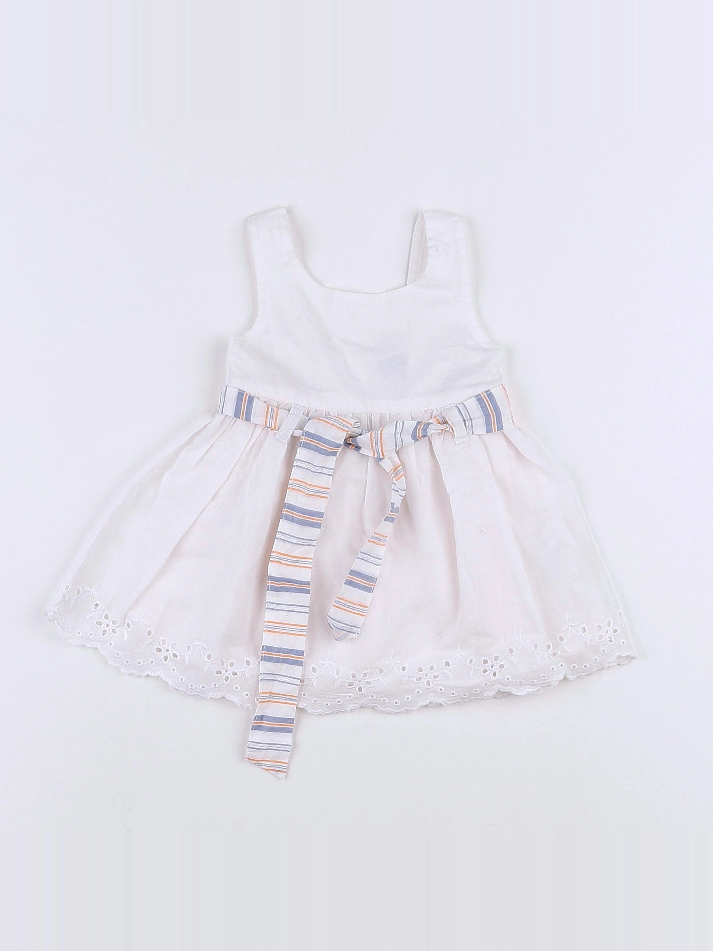 Tape à l'oeil - robe blanc - 3 mois