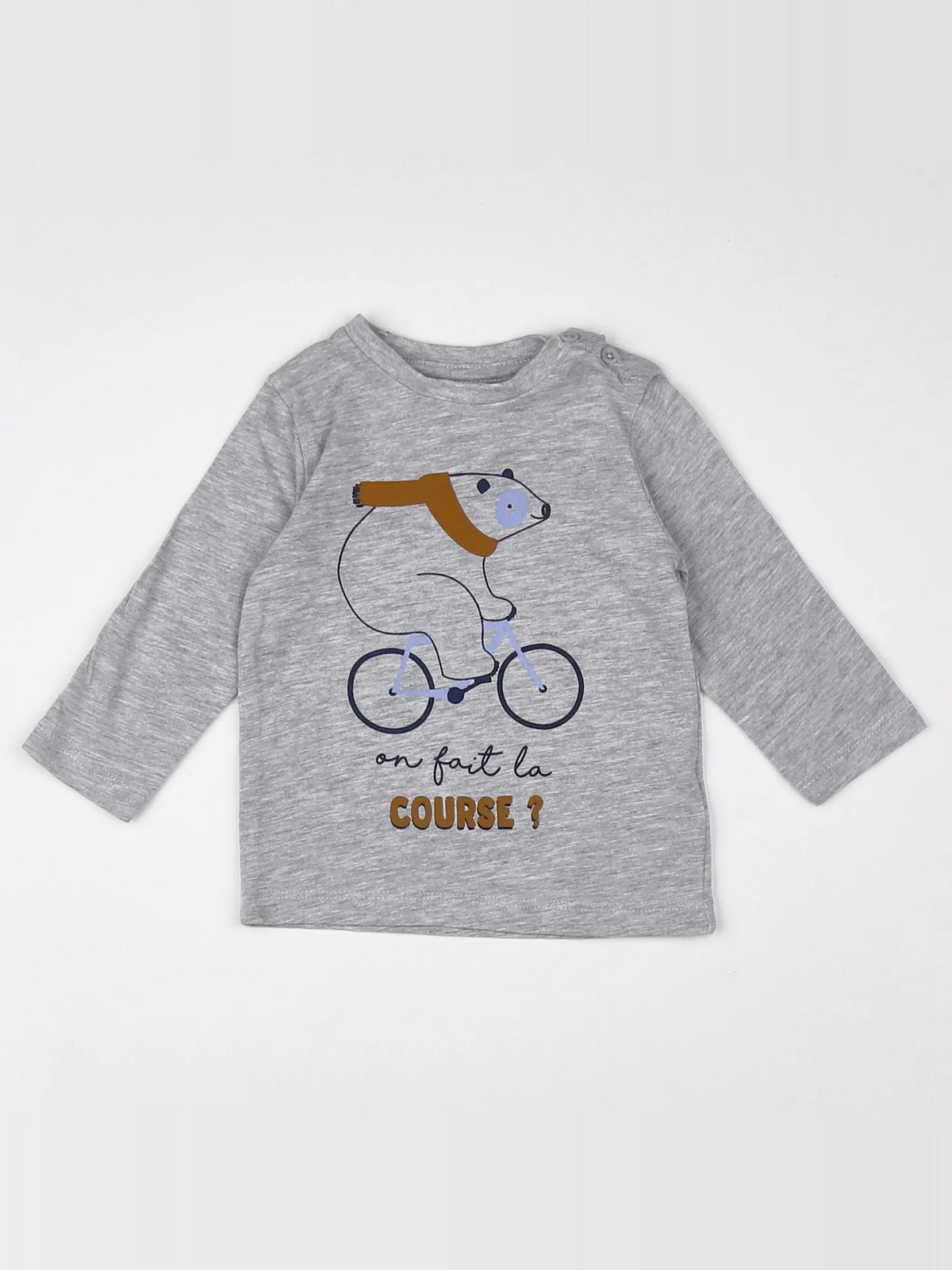 Vertbaudet - tee-shirt gris - 3 mois