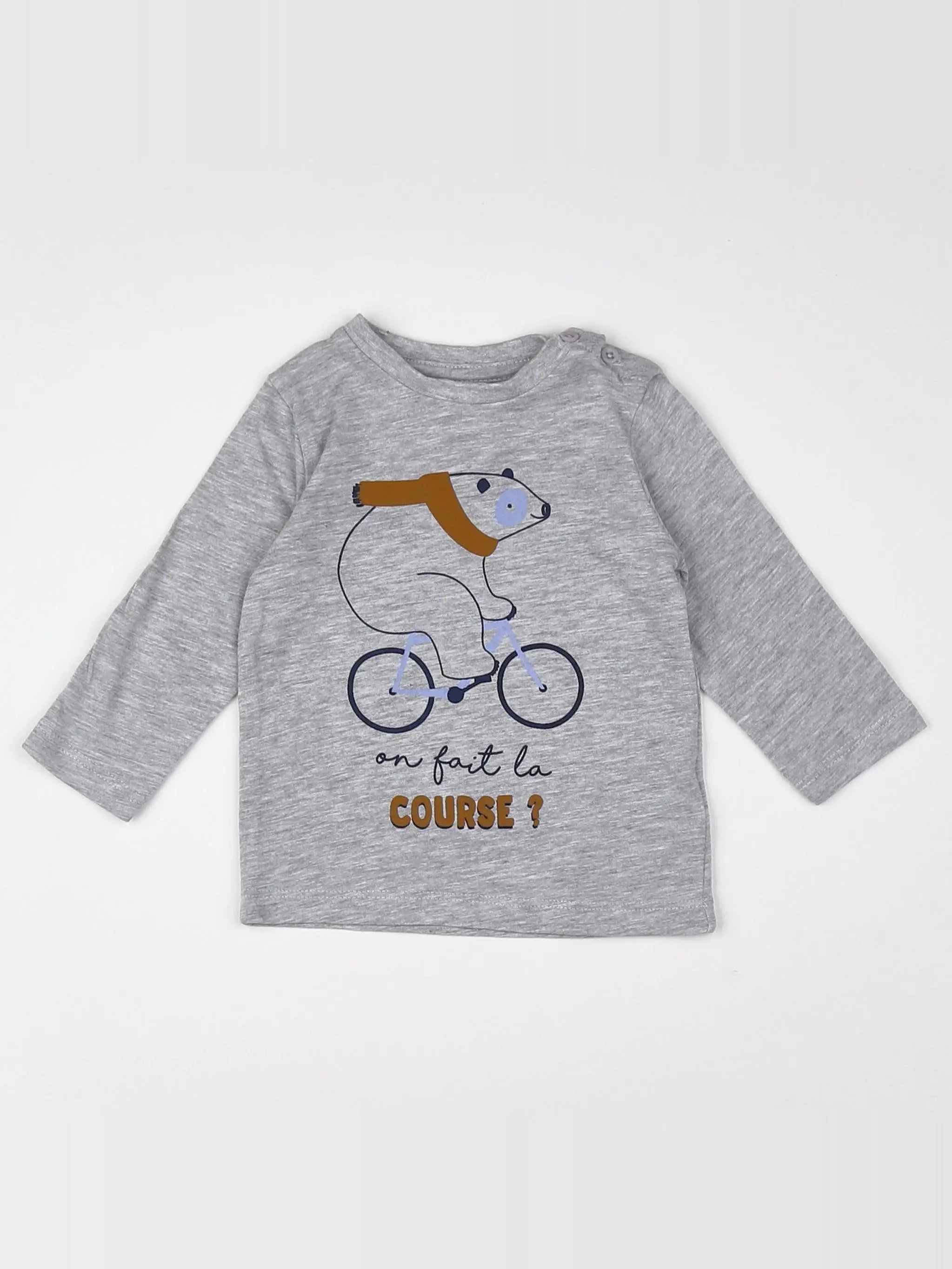 Vertbaudet - tee-shirt gris - 3 mois