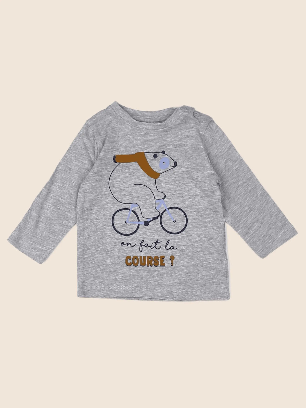 Vertbaudet - tee-shirt gris - 3 mois