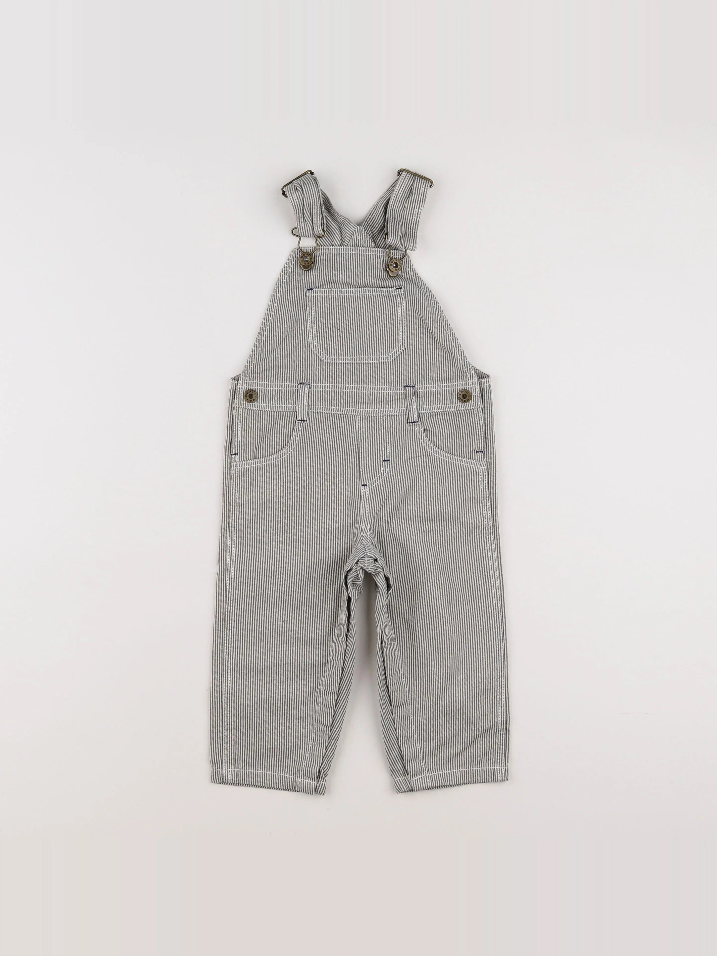 Boutchou - salopette blanc, bleu - 12 mois