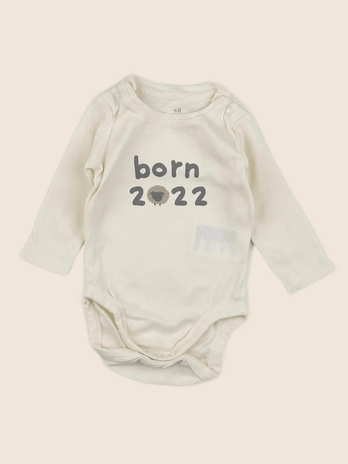 H&M - body beige - 3 mois