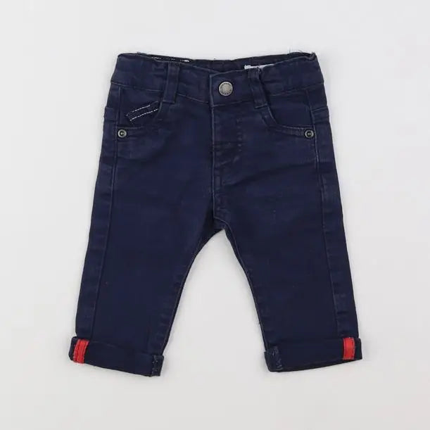 Vertbaudet - pantalon bleu - 3 mois