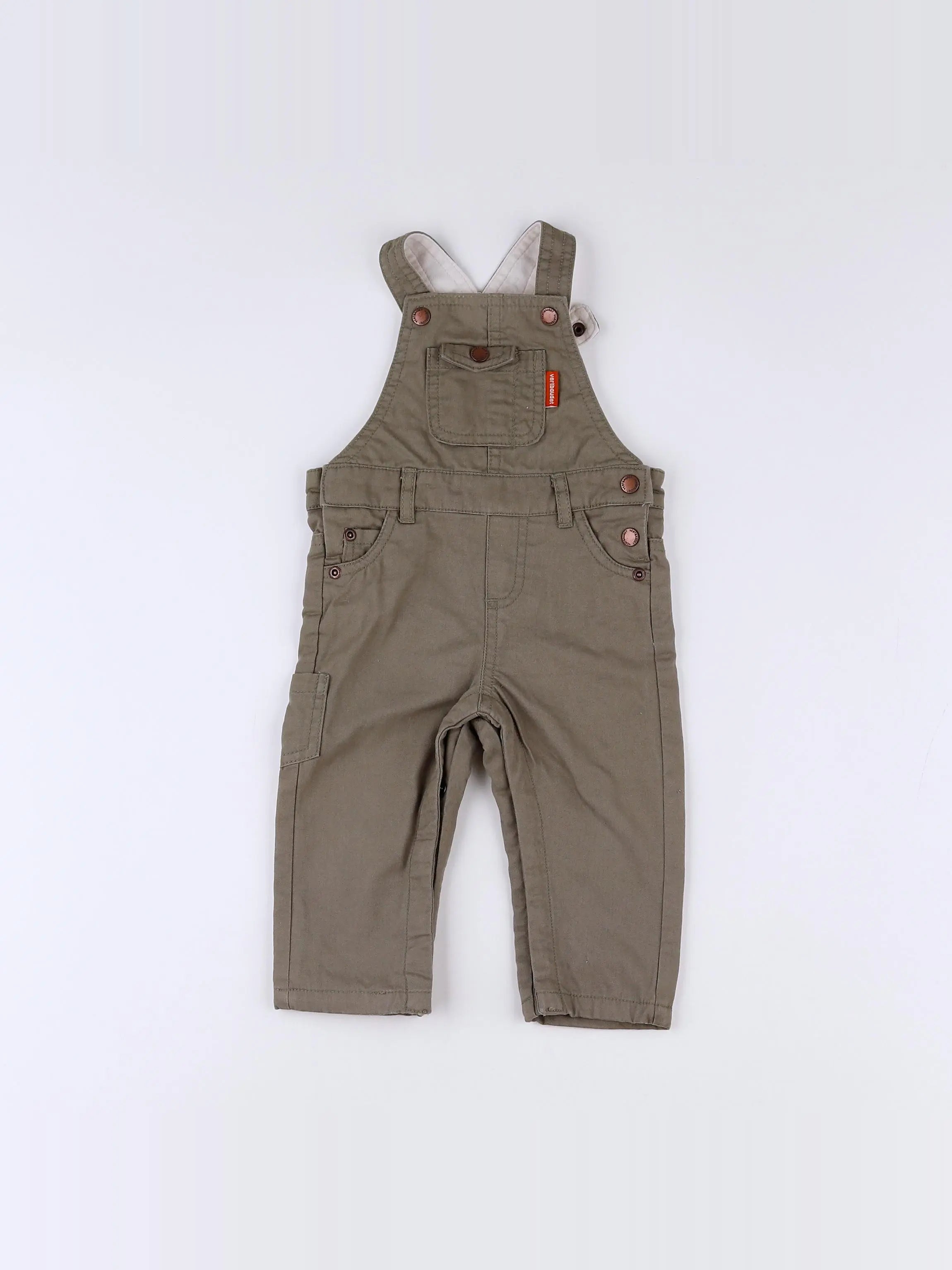 Vertbaudet - salopette vert - 9 mois