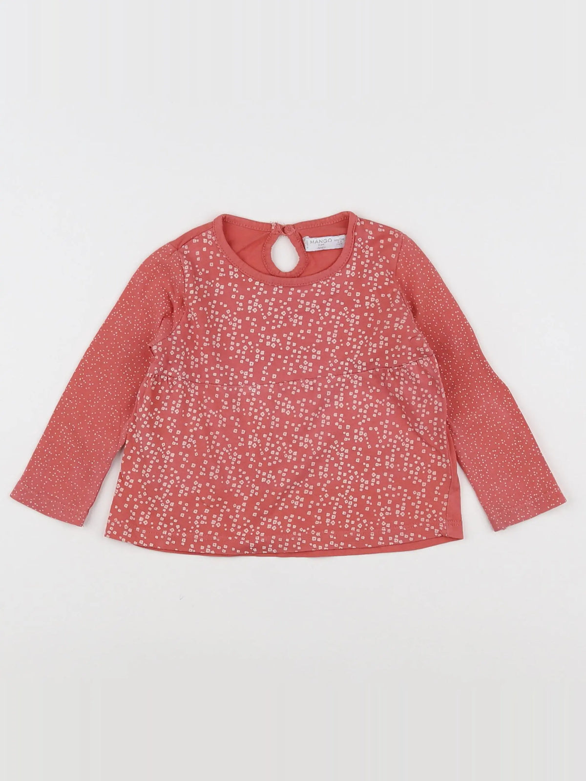 Mango - tee-shirt rose - 6/9 mois