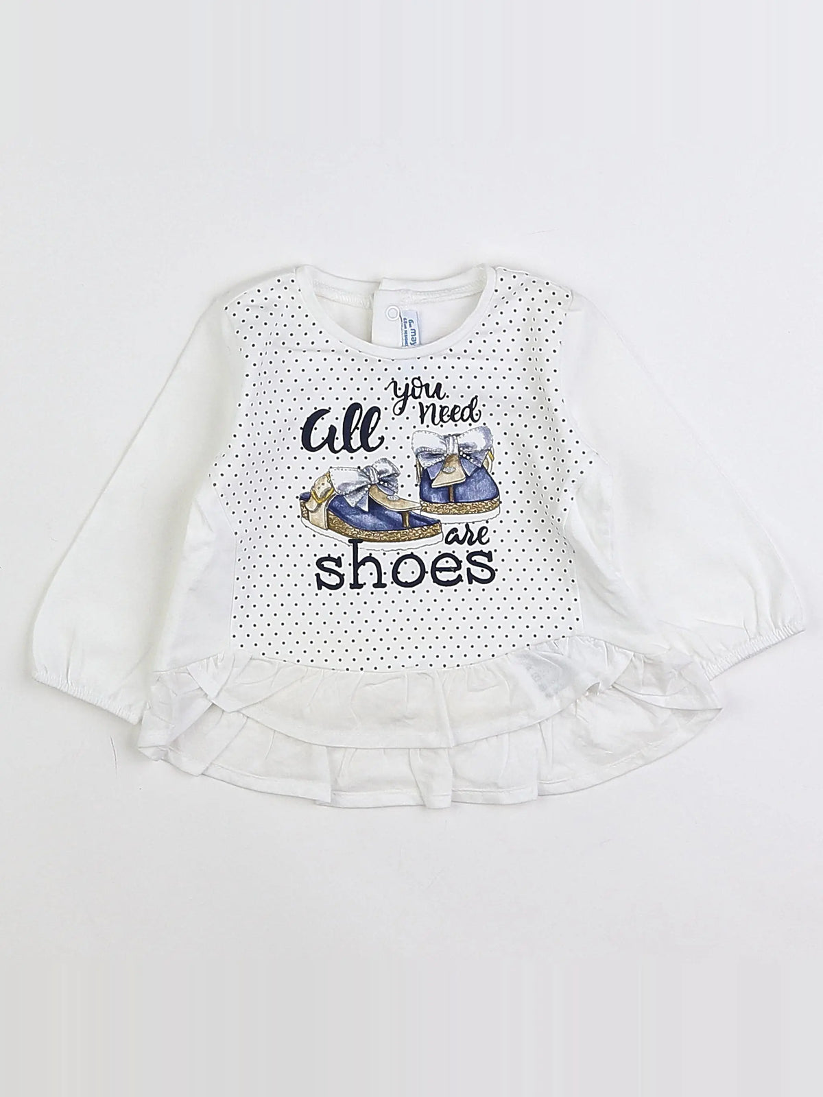 Mayoral - tee-shirt blanc (état neuf) - 6 mois