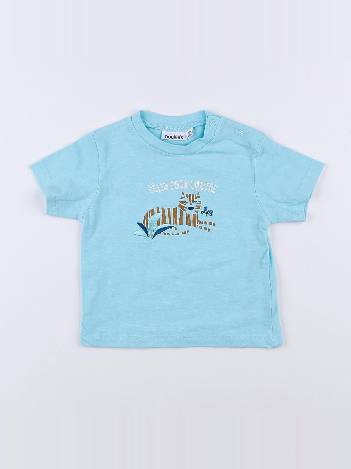 Noukie's - tee-shirt bleu - 12 mois