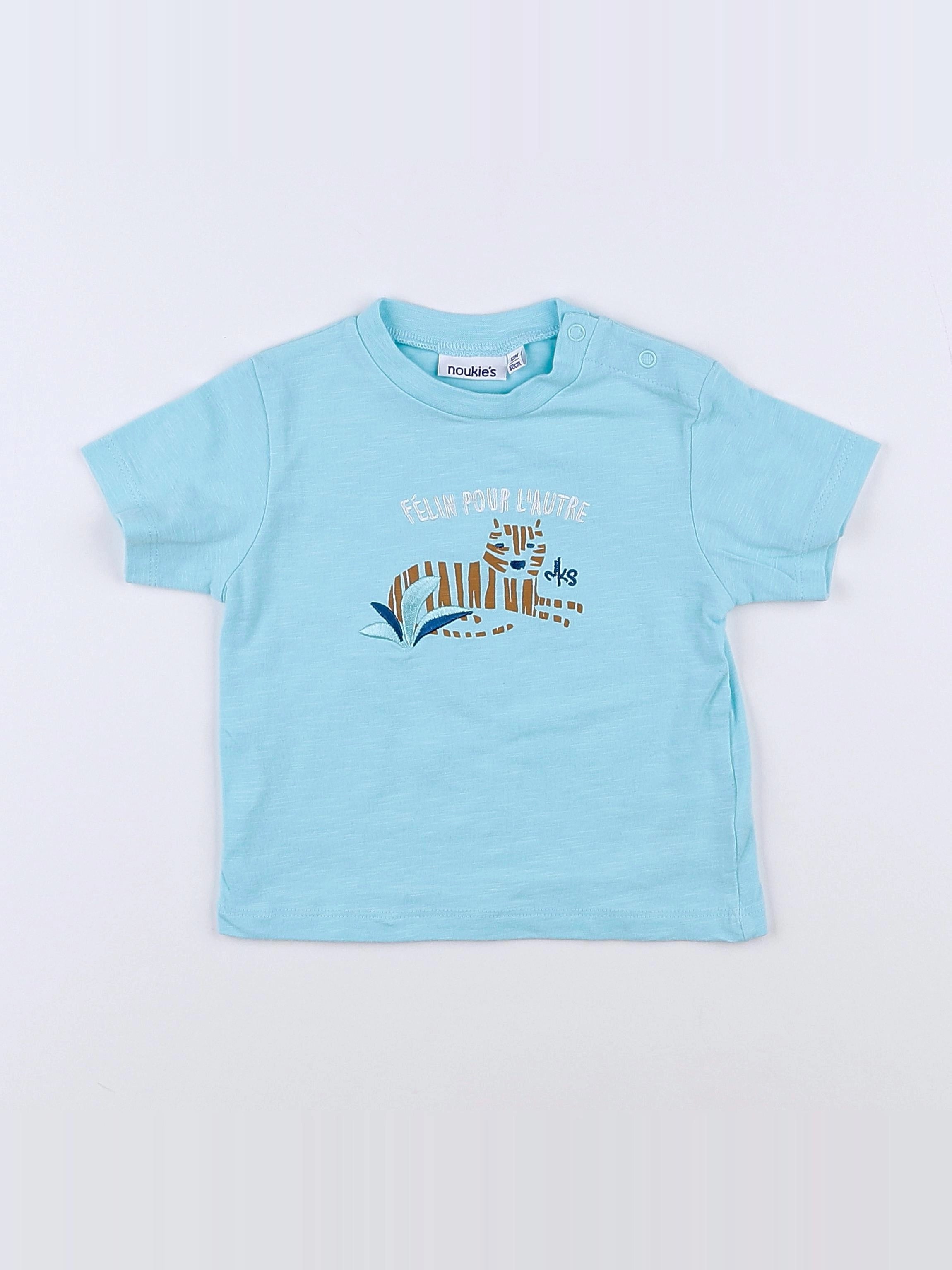 Noukie's - tee-shirt bleu - 12 mois