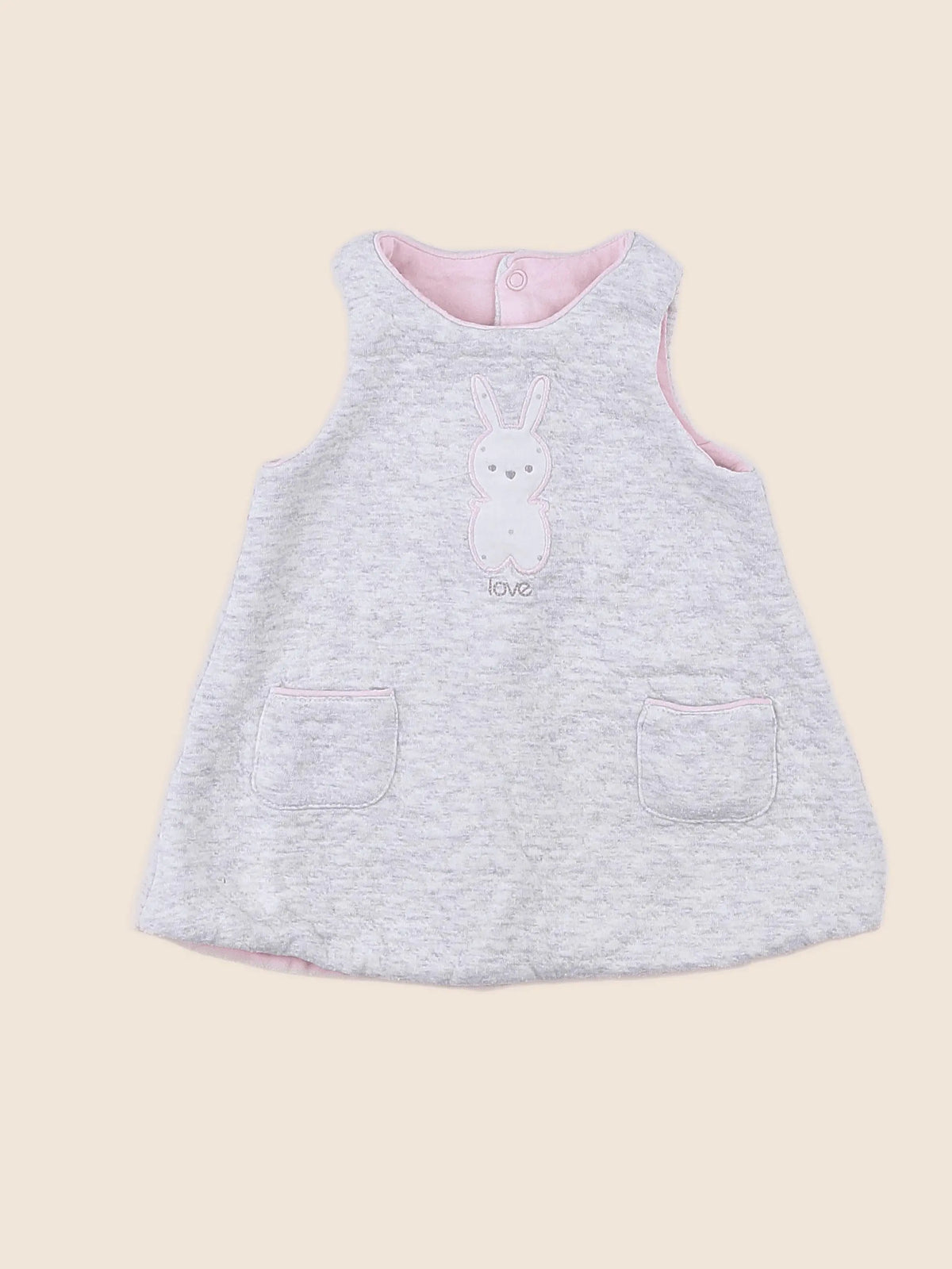 Okaidi - robe réversible gris - 3 mois