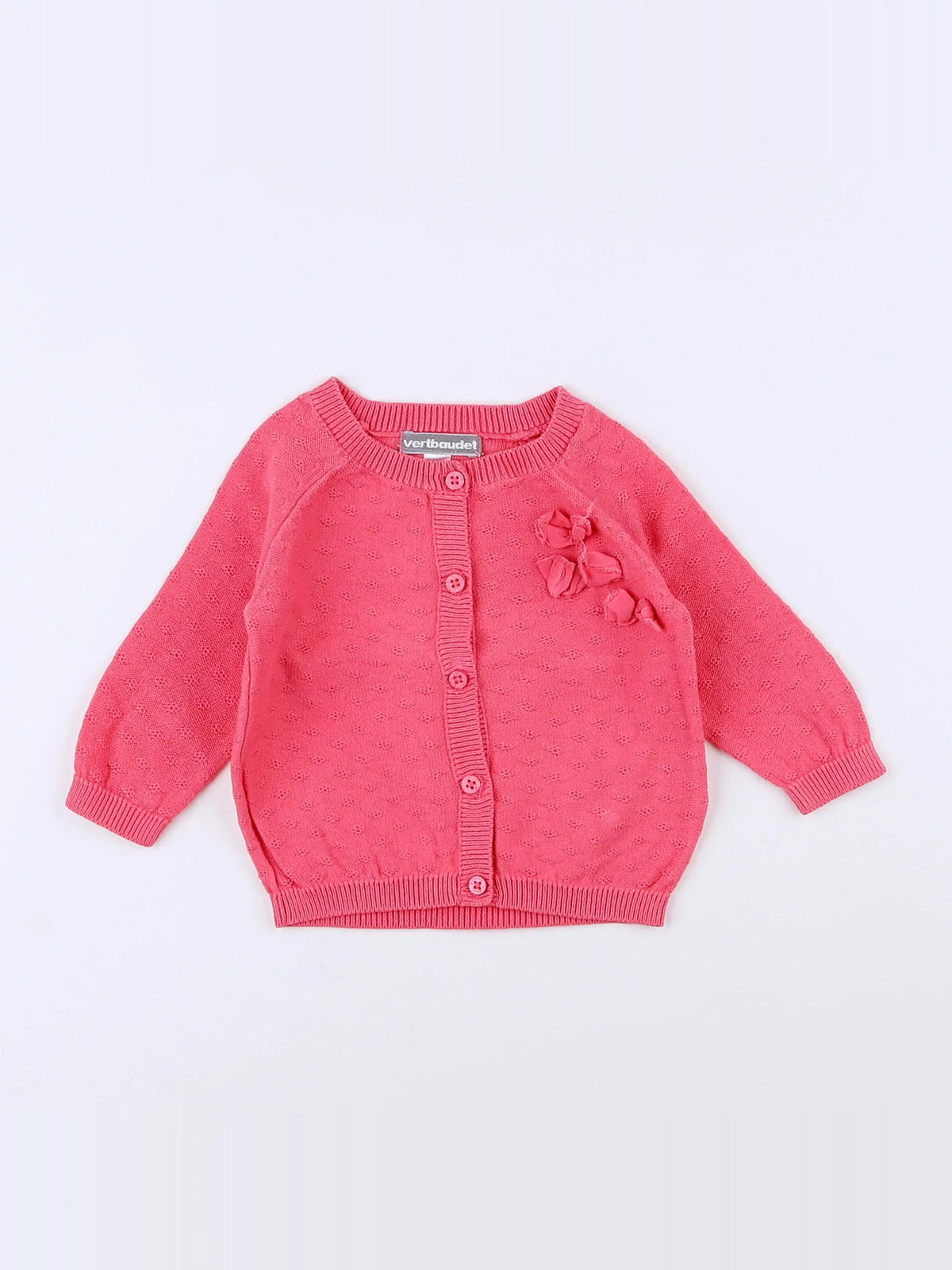 Vertbaudet - gilet rose - 3 mois