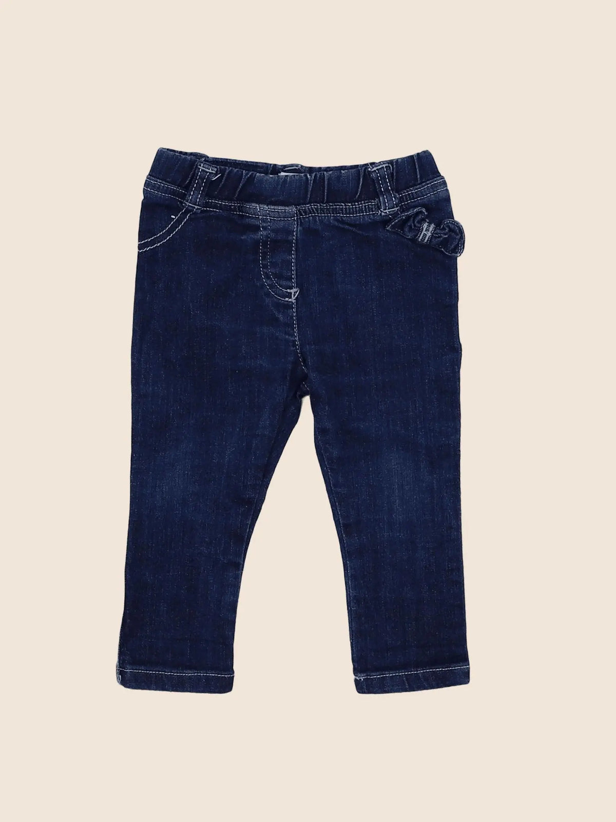 Vertbaudet - jegging bleu - 12 mois