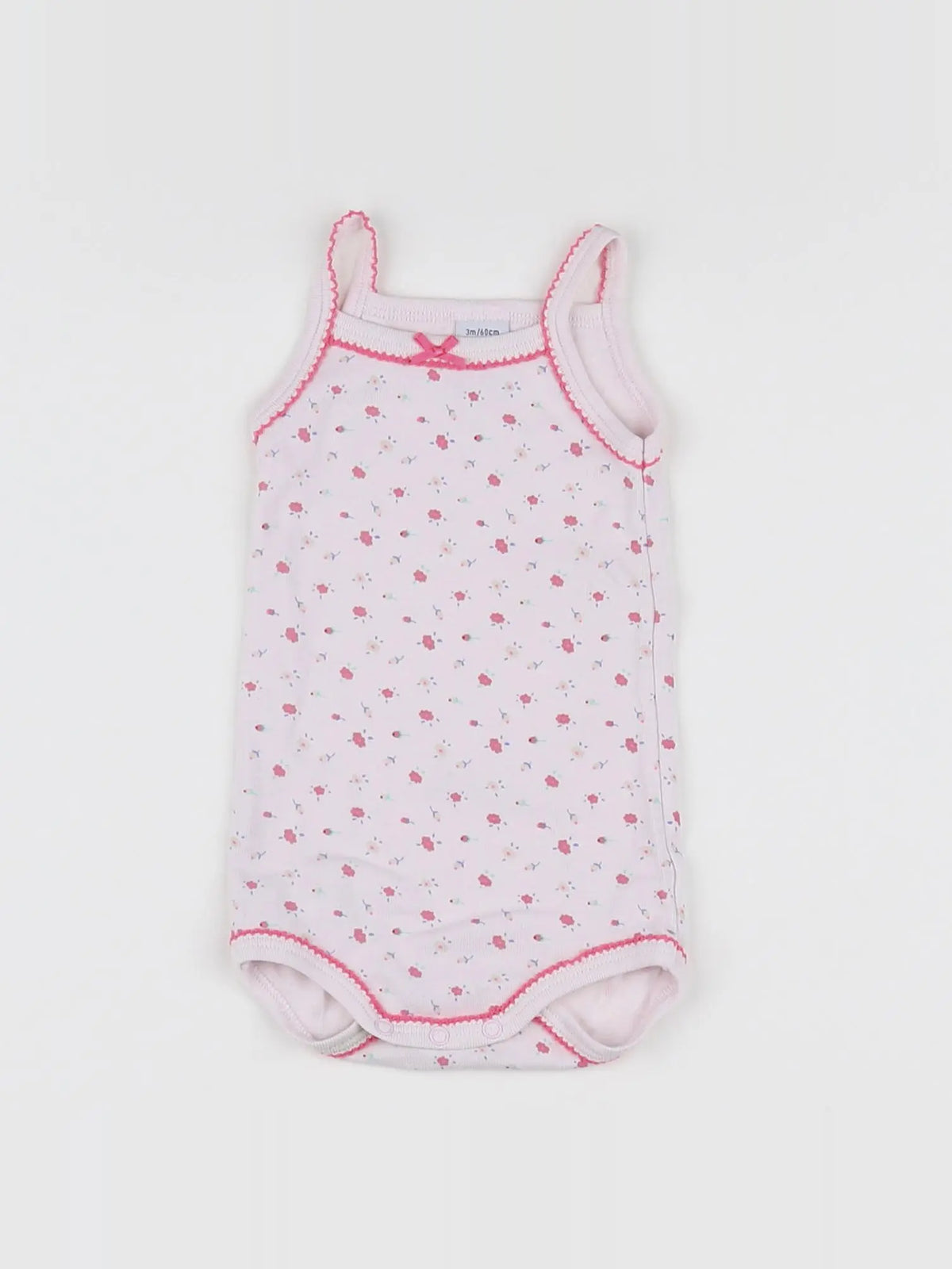 Petit Bateau - body rose - 3 mois