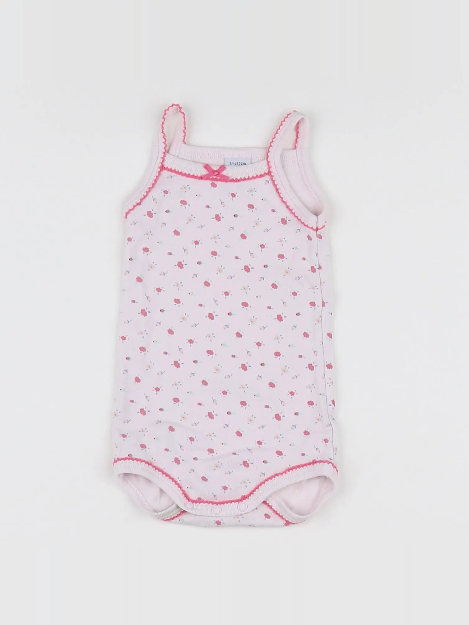 Petit Bateau - body rose - 3 mois