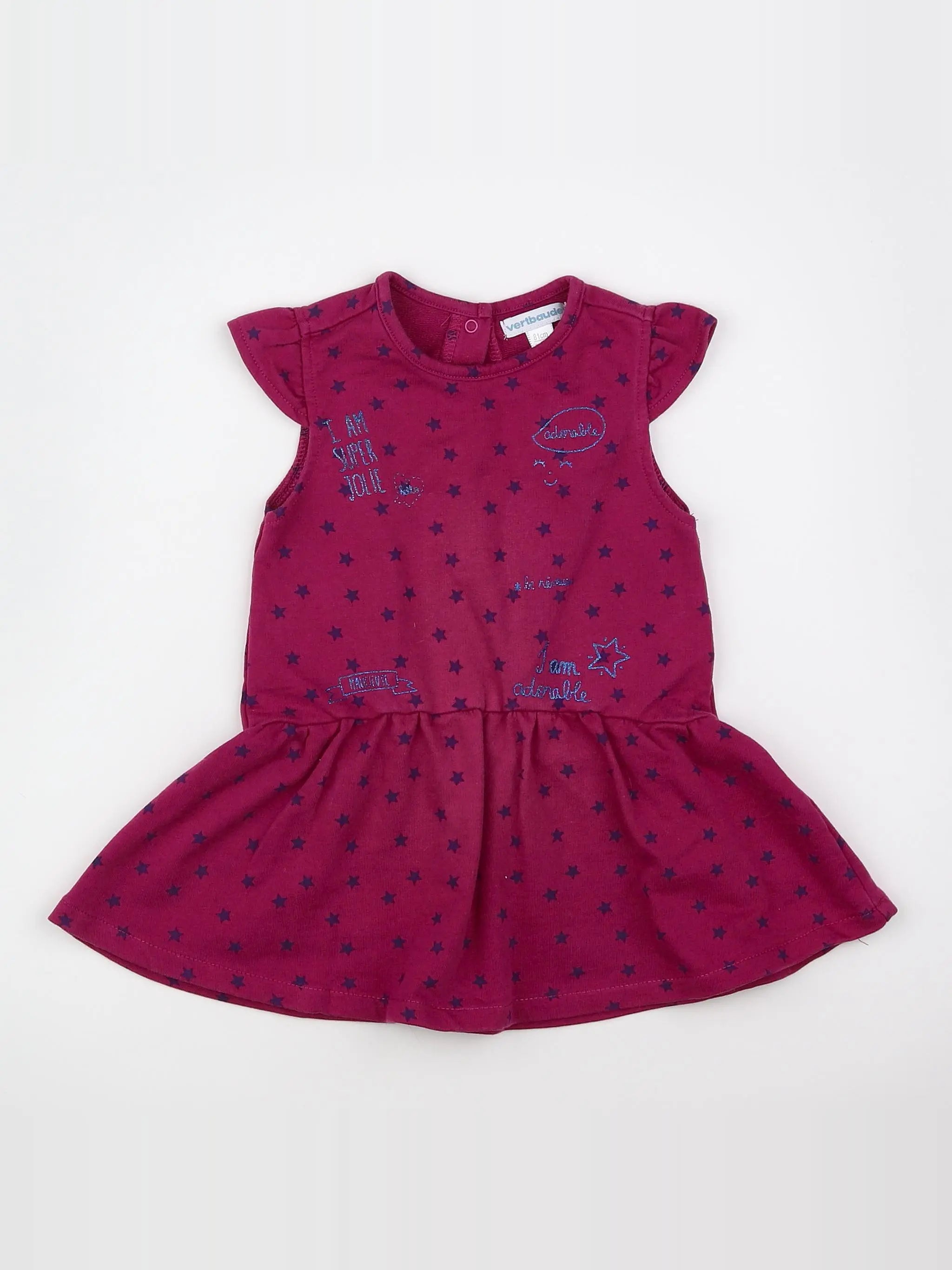 Vertbaudet - robe violet - 18 mois