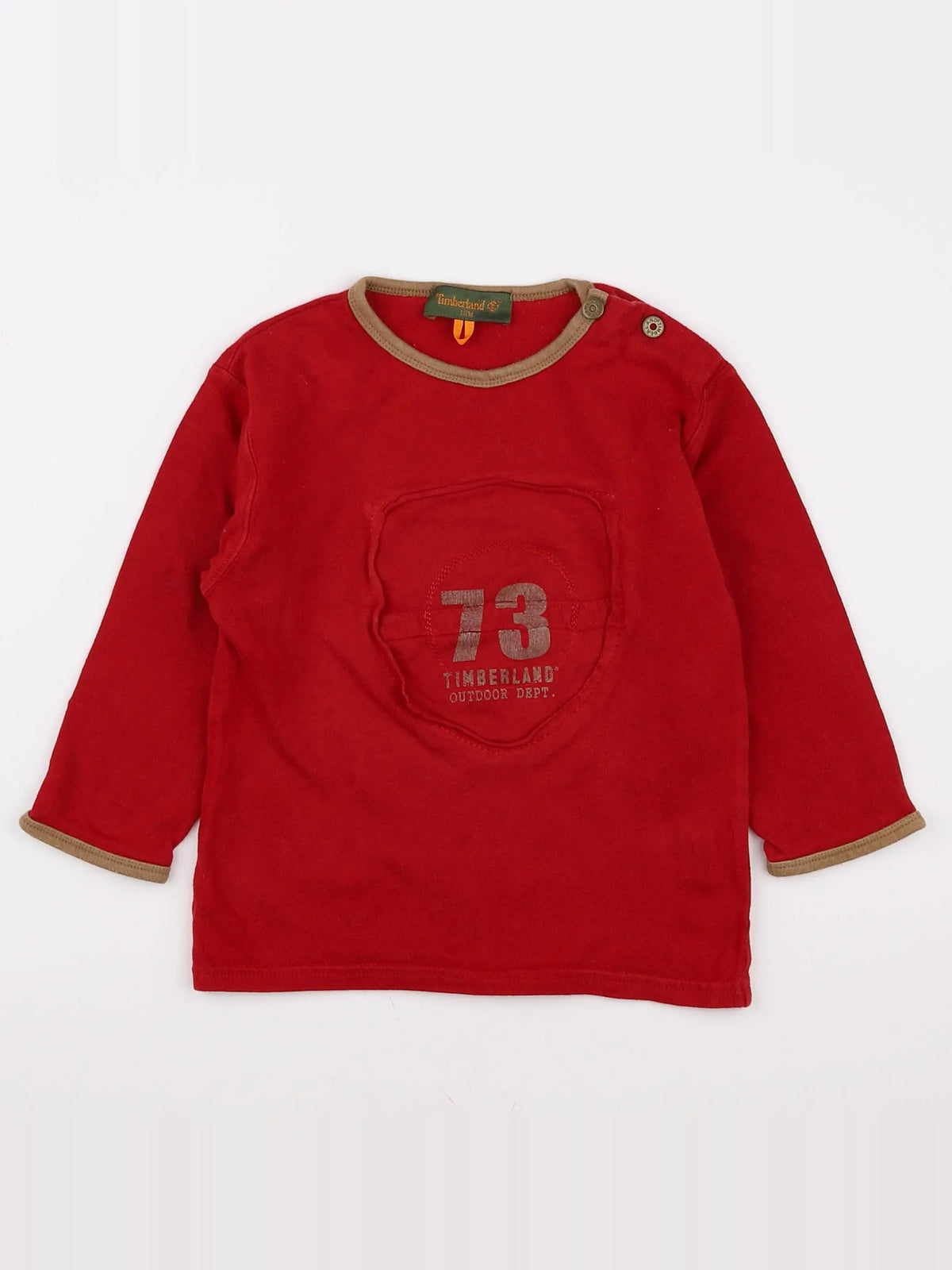 Timberland - tee-shirt rouge, marron - 18 mois