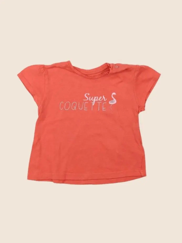 Vertbaudet - tee-shirt rouge - 18 mois