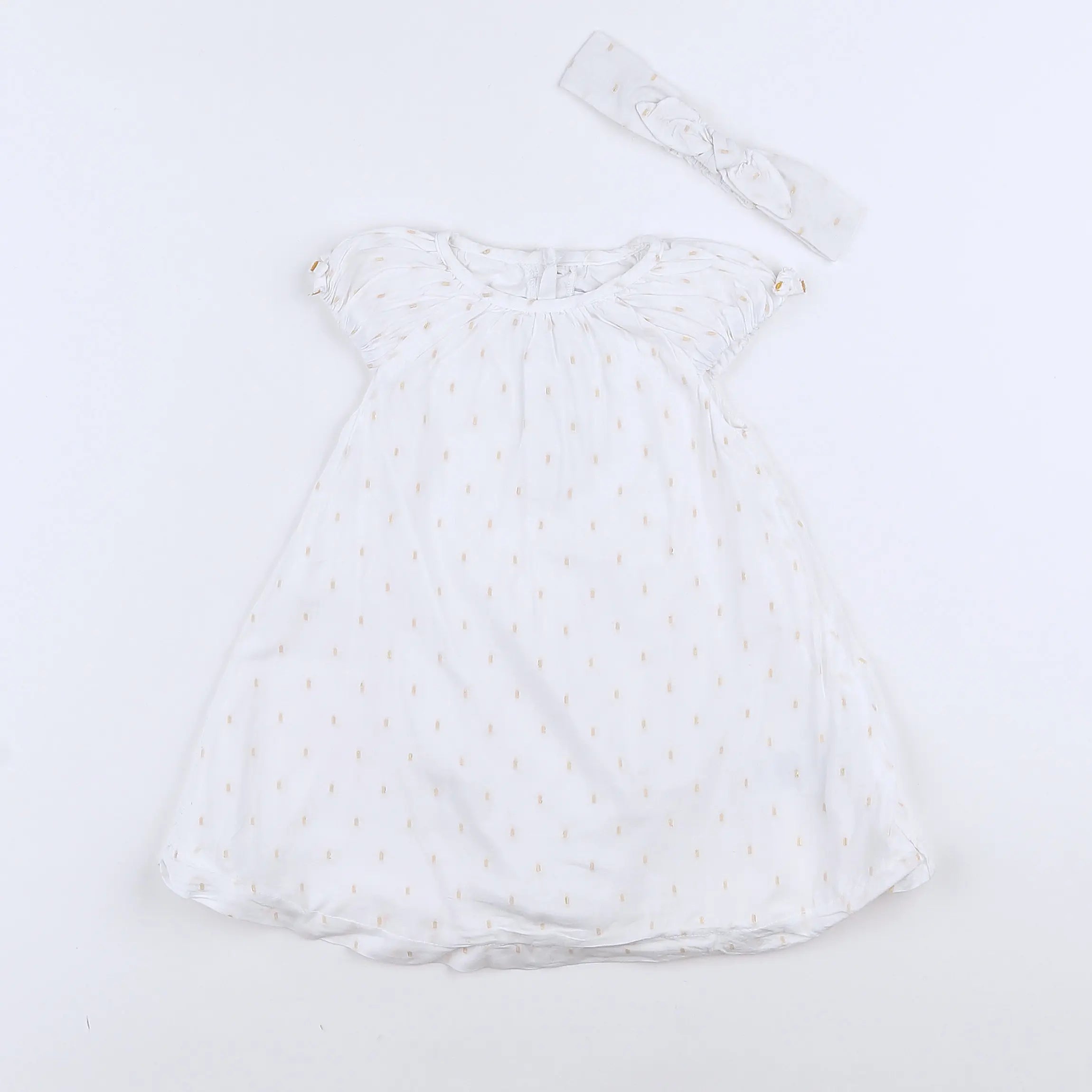 Vertbaudet - robe blanc - 12 mois