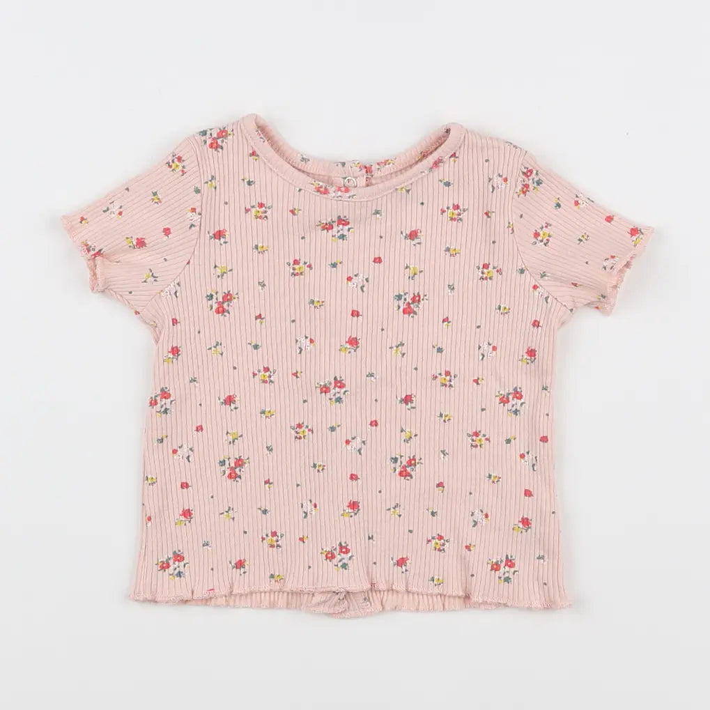 Vertbaudet - tee-shirt rose - 6 mois
