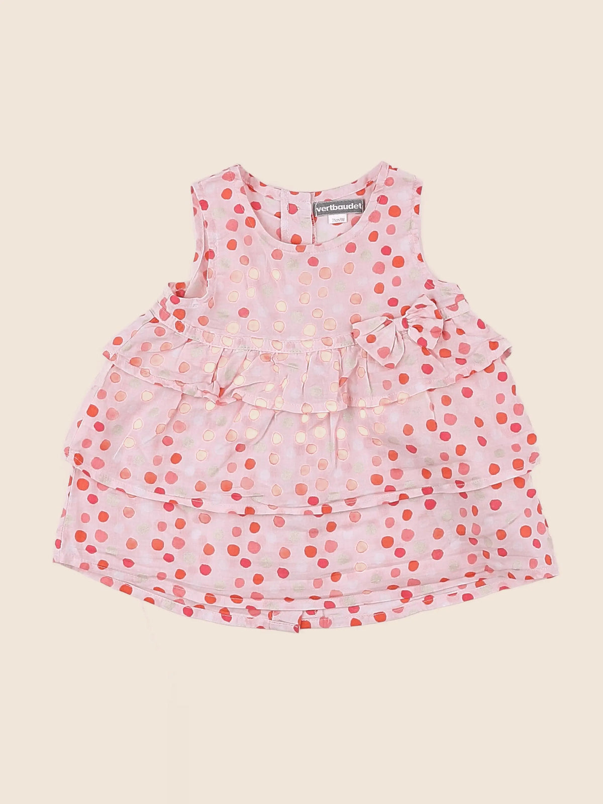Vertbaudet - robe multicolore - 9 mois