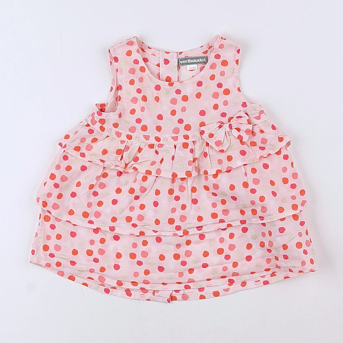 Vertbaudet - robe multicolore - 9 mois
