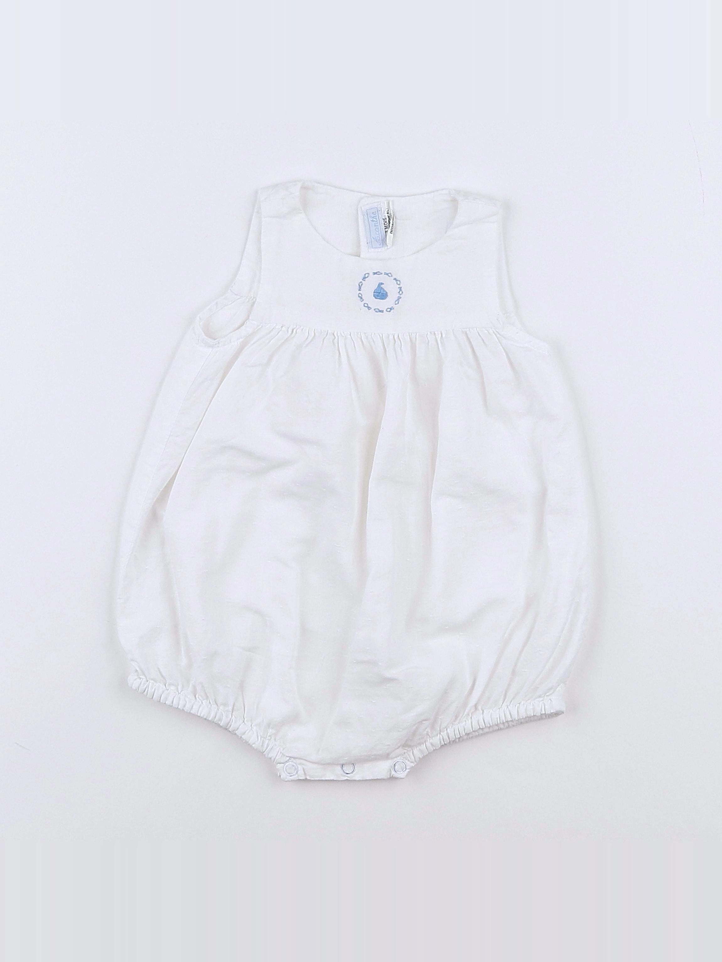 Acanthe - combinaison bleu, blanc - 3 mois