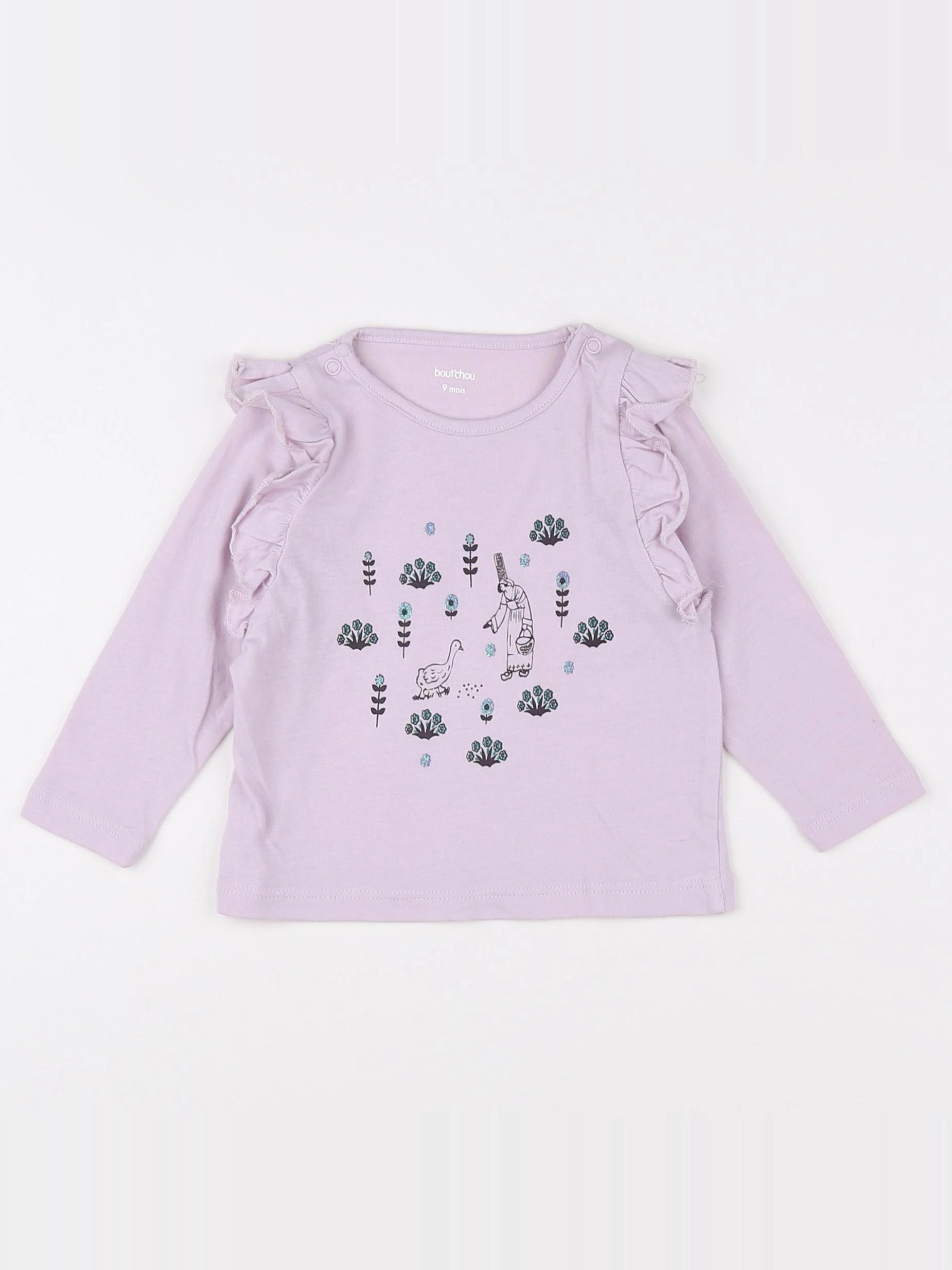 Boutchou - tee-shirt violet - 9 mois
