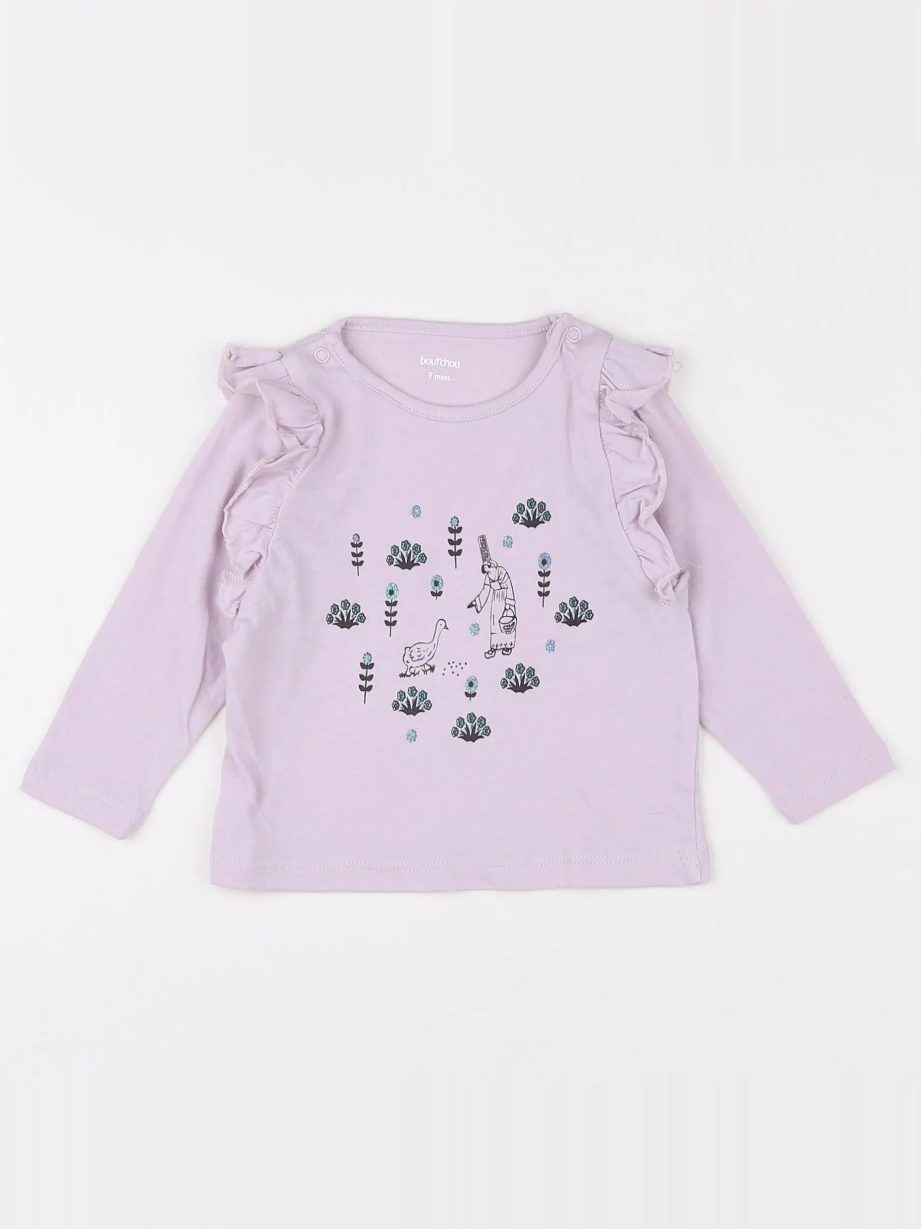 Boutchou - tee-shirt violet - 9 mois
