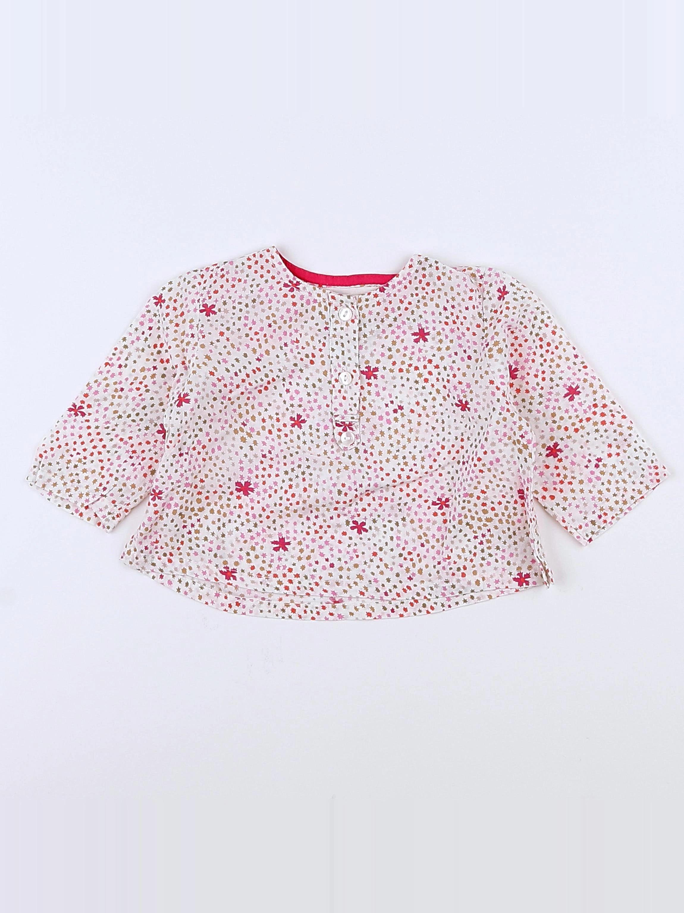 Arsène et les pipelettes - blouse multicolore - 3 mois