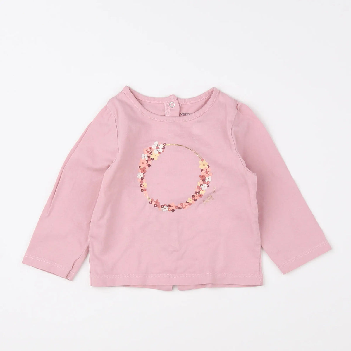 Vertbaudet - tee-shirt rose - 9 mois