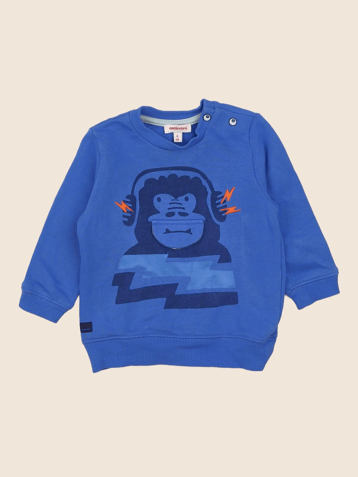 Catimini - sweat bleu - 6 mois