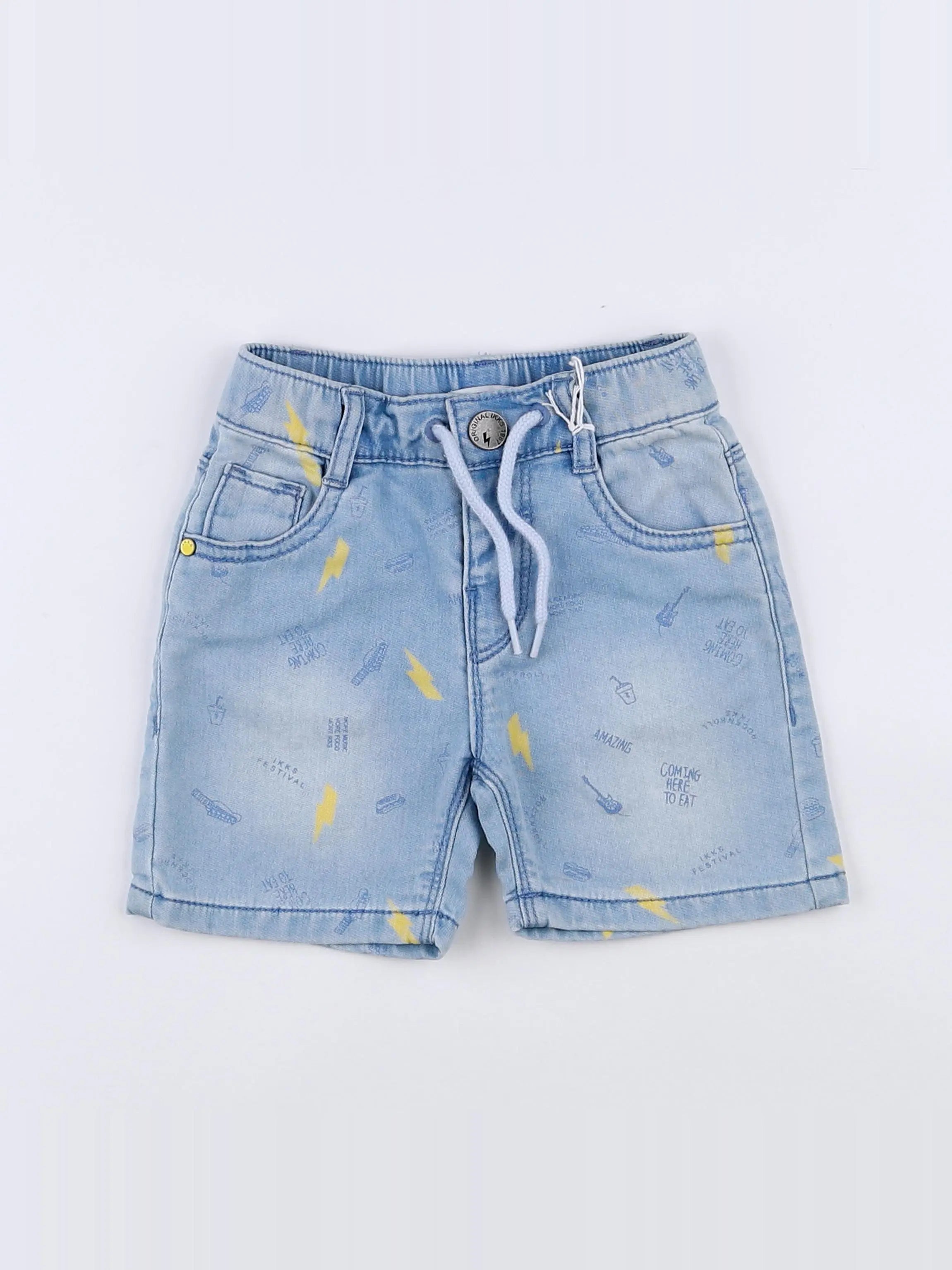IKKS - short bleu (état neuf) - 12 mois