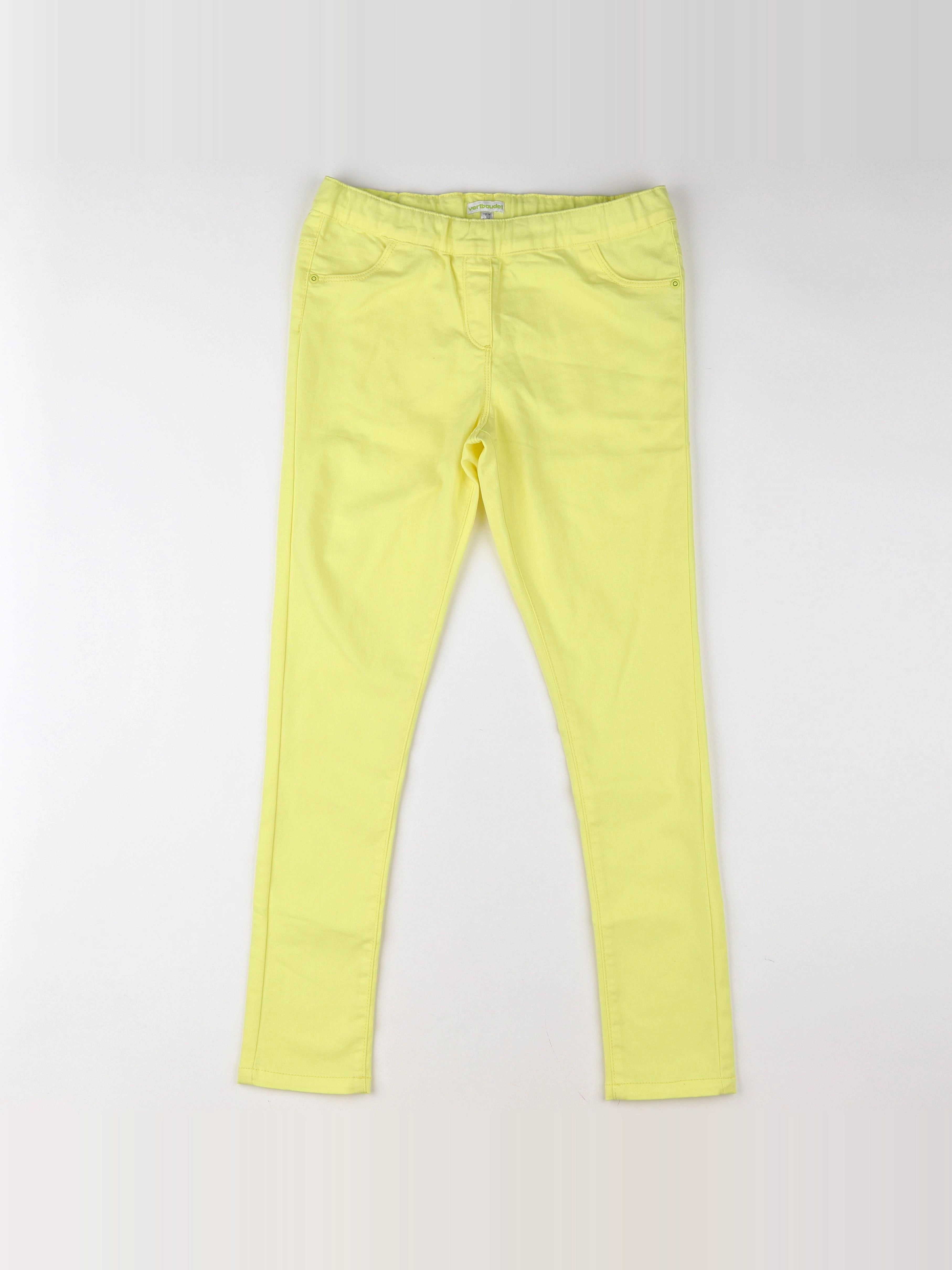 Vertbaudet - jegging jaune fluo - 12 ans