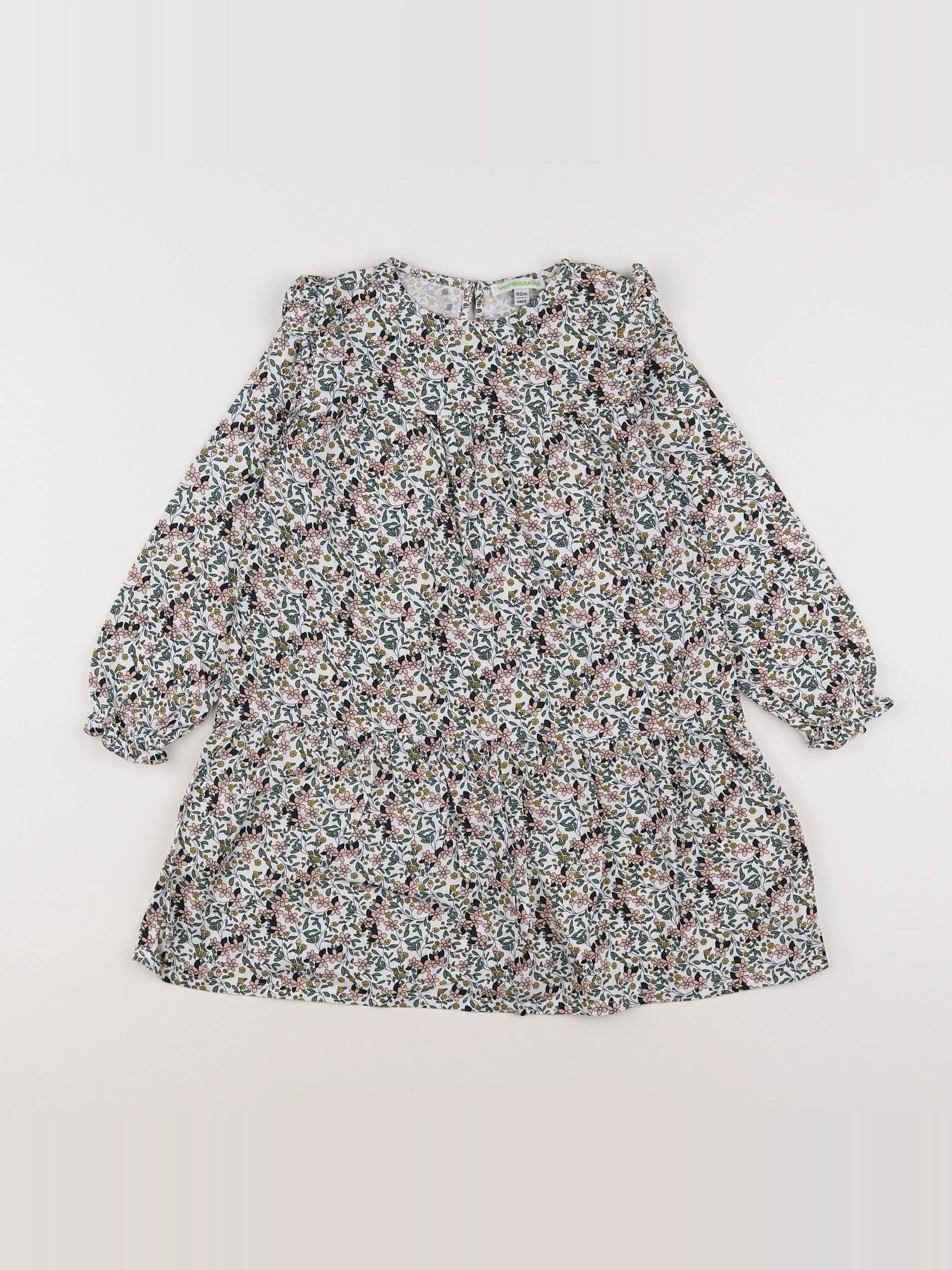 Vertbaudet - robe multicolore - 4 ans