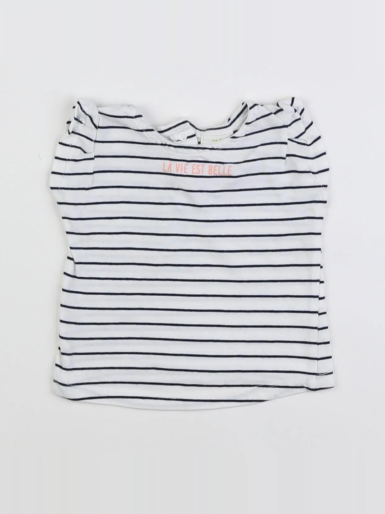 Tape à l'oeil - tee-shirt blanc, bleu - 3 mois