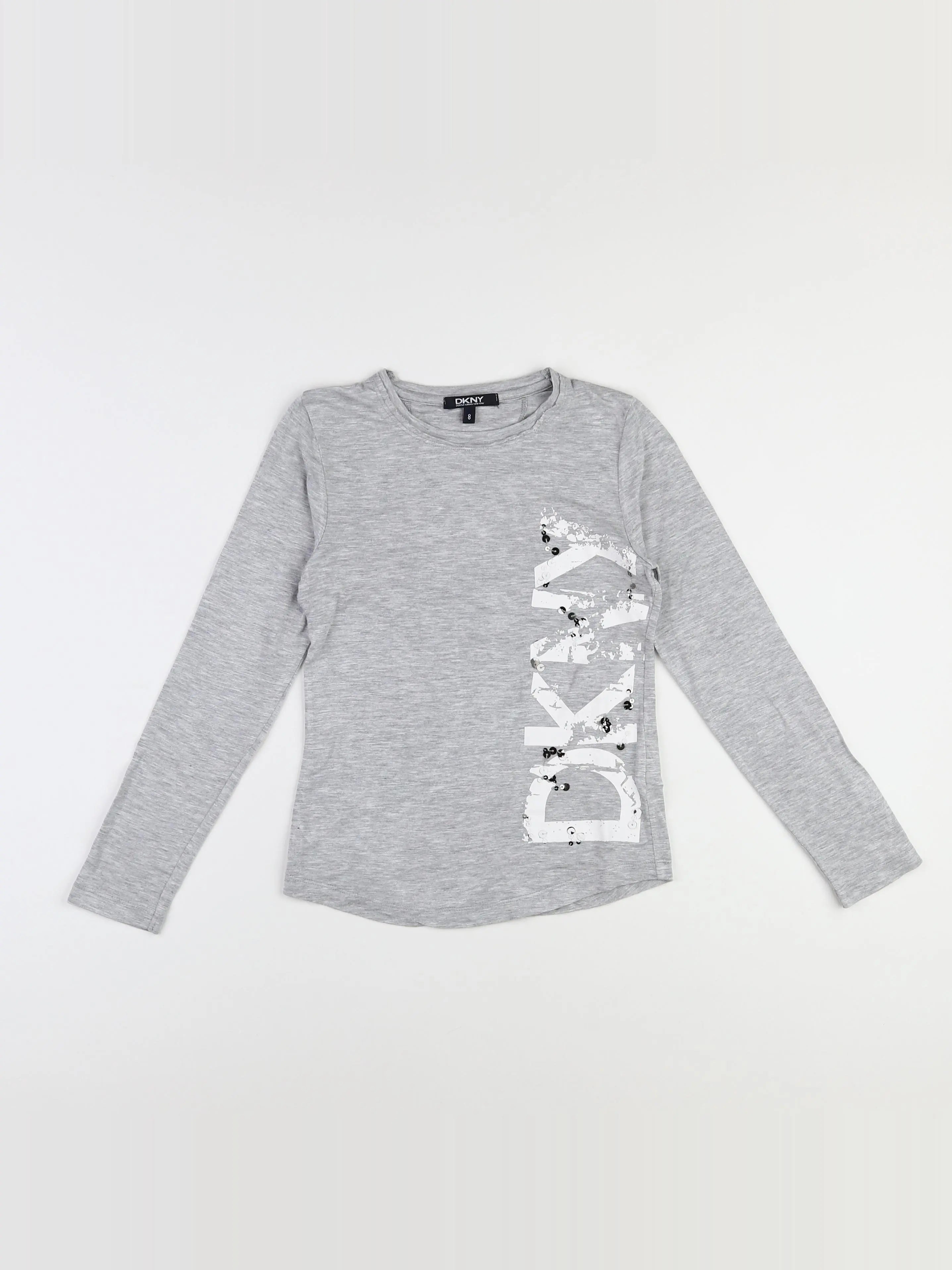 Dkny - tee-shirt gris - 8 ans