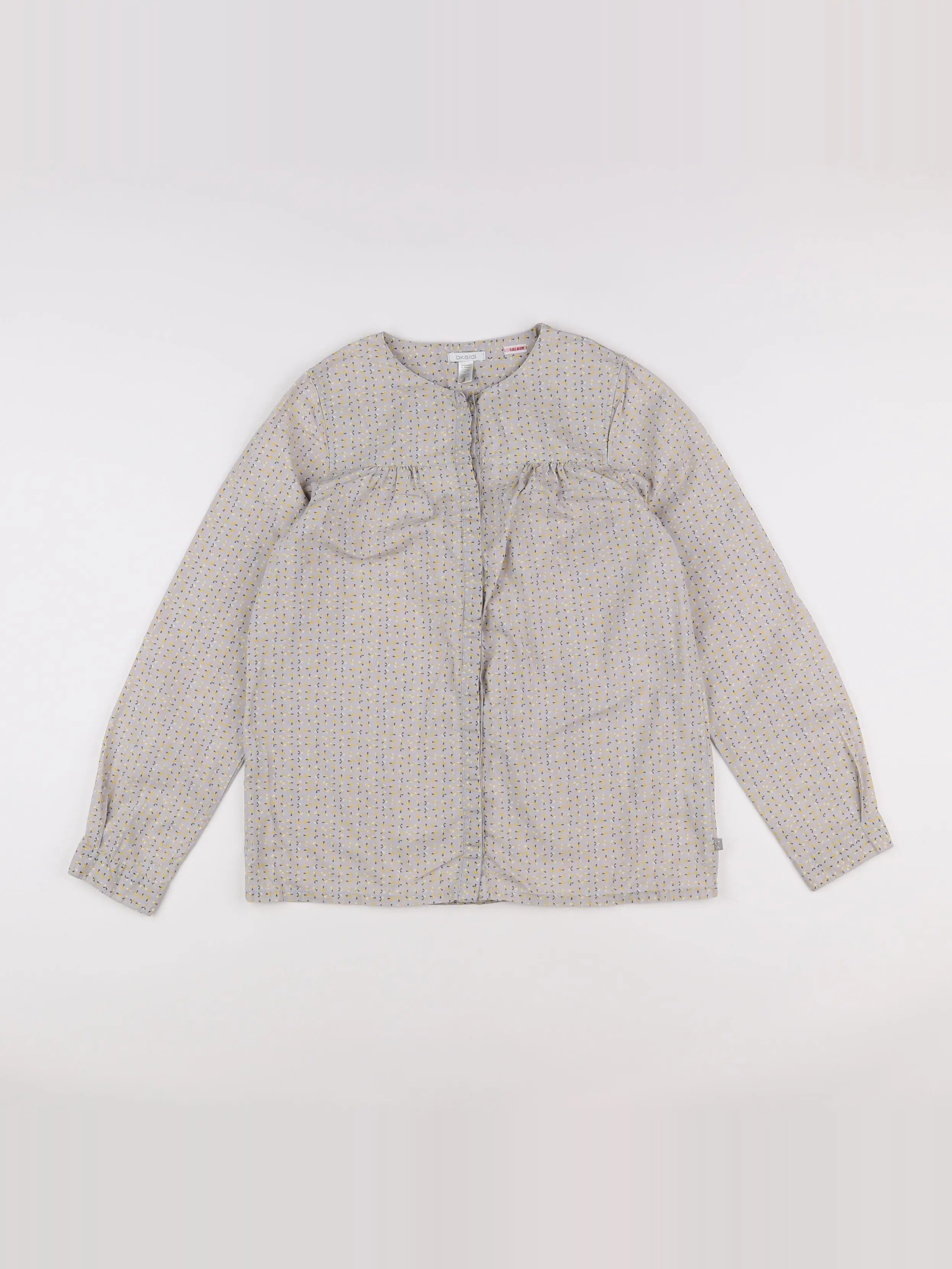 Okaidi - blouse gris, jaune - 12 ans