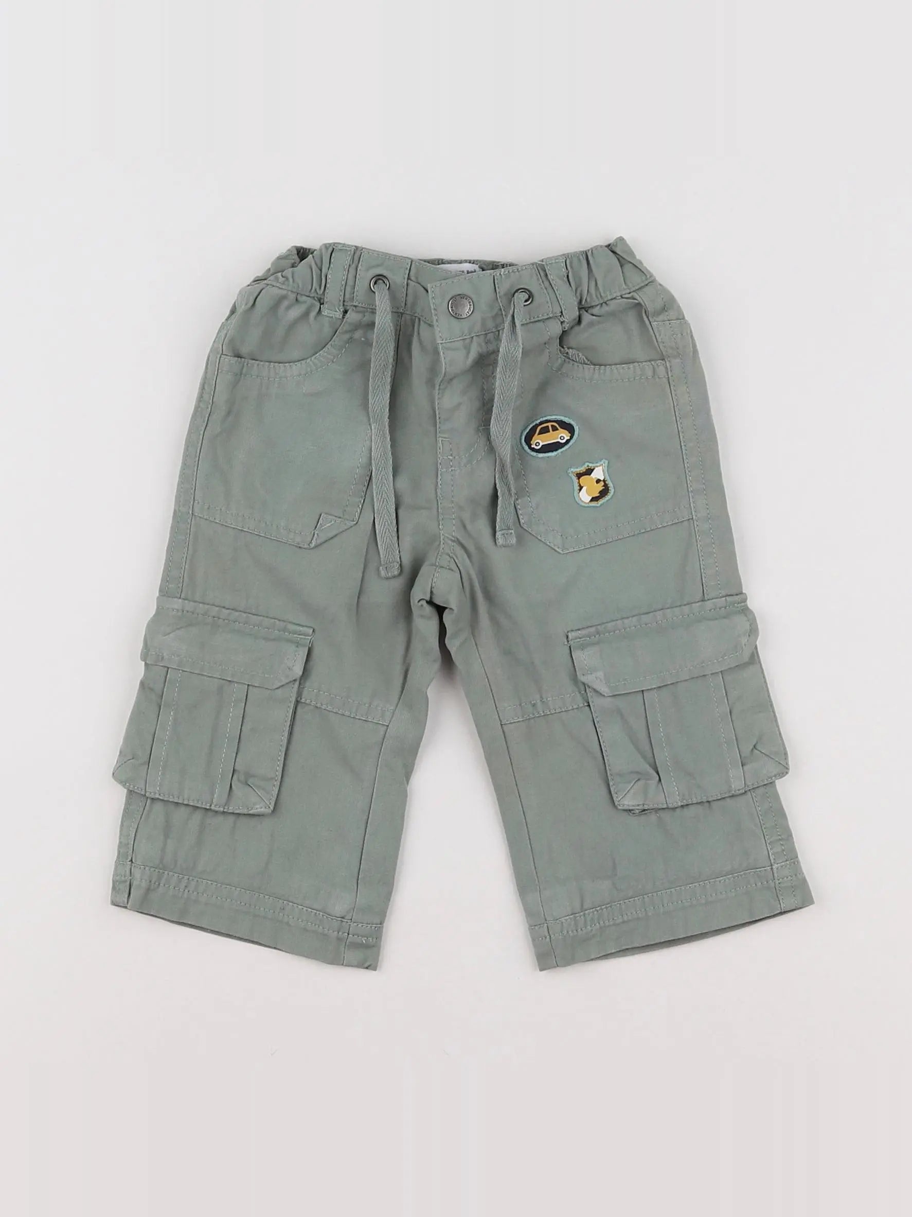 Vertbaudet - pantalon vert - 9 mois