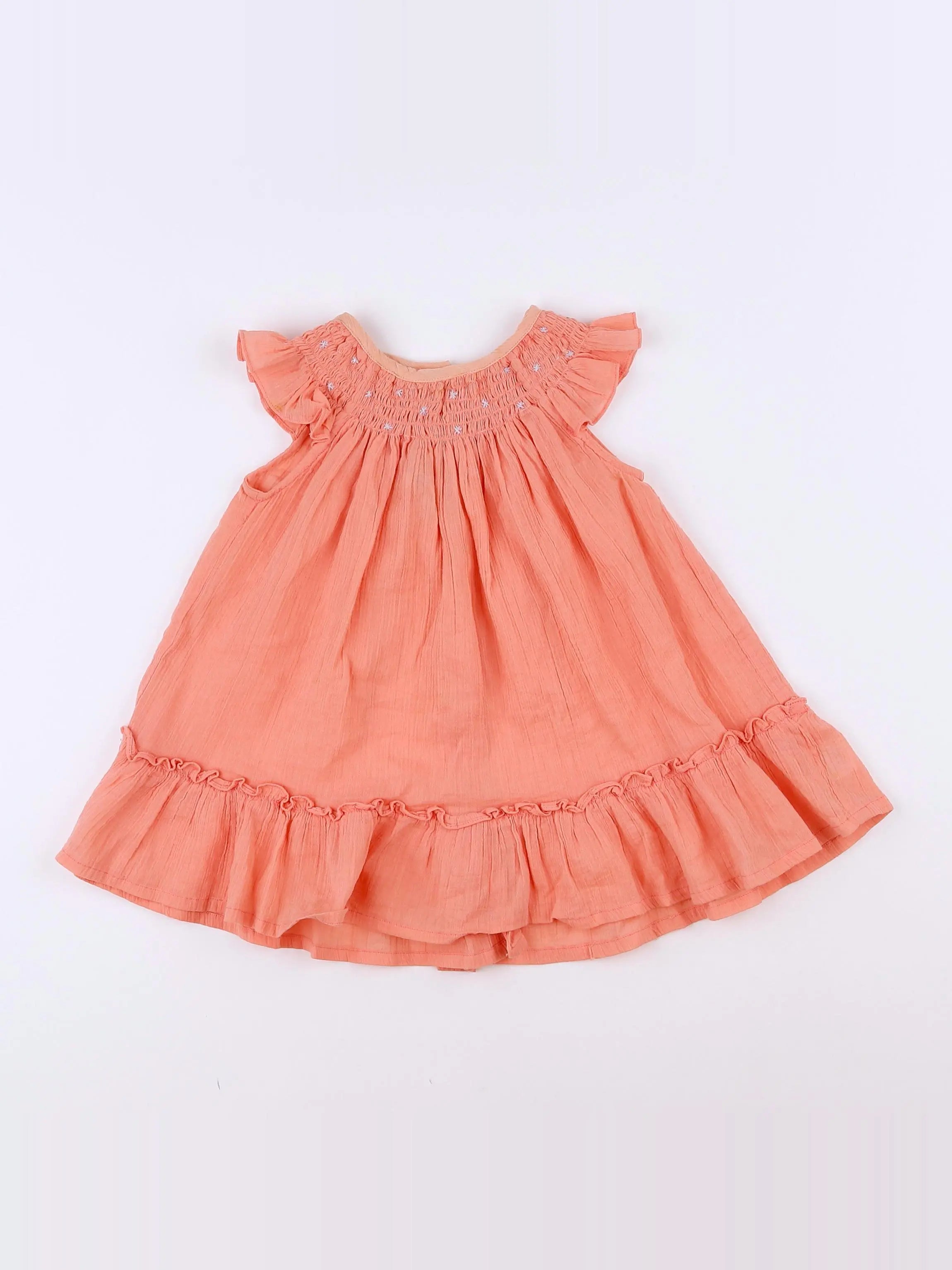 Louis et Victorie - robe orange - 9 mois