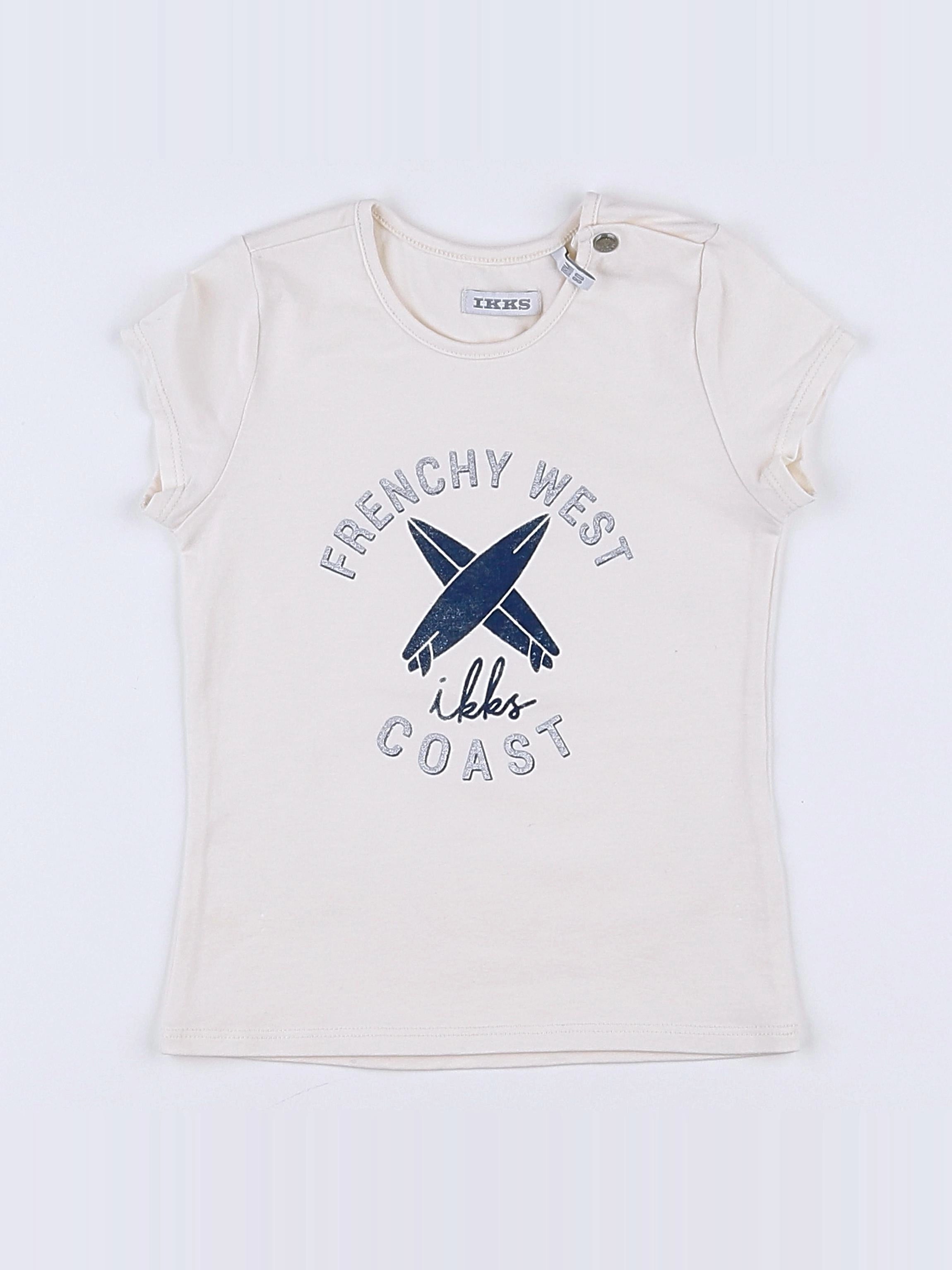 IKKS - tee-shirt beige - 18 mois